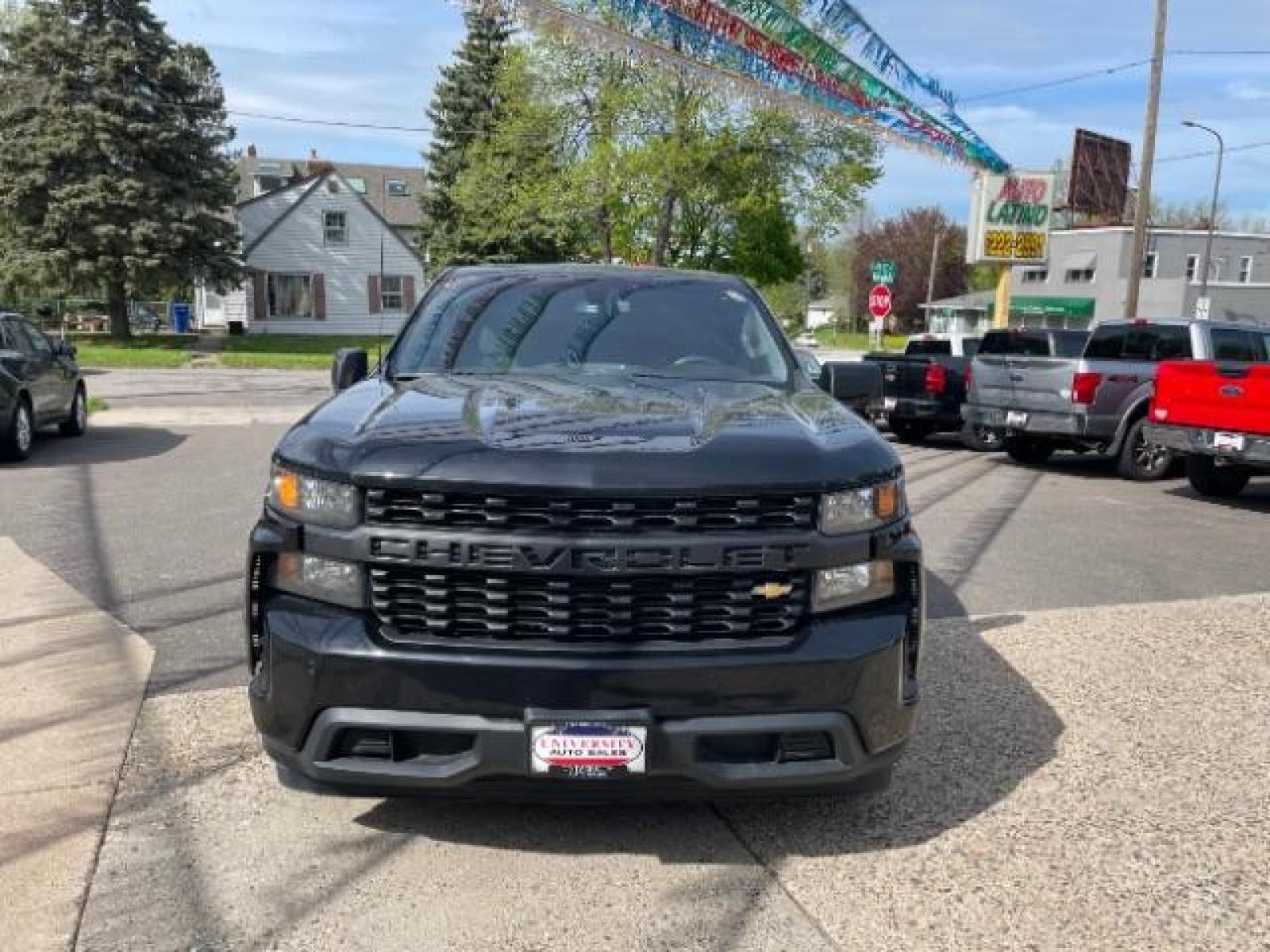 2019 Black Chevrolet Silverado 1500 Work Truck Double Cab 2WD (1GCRWAEF3KZ) with an 5.3L V8 OHV 16V engine, 6-Speed Automatic transmission, located at 745 S Robert St, St. Paul, MN, 55107, (651) 222-2991, 44.923389, -93.081215 - Photo #0
