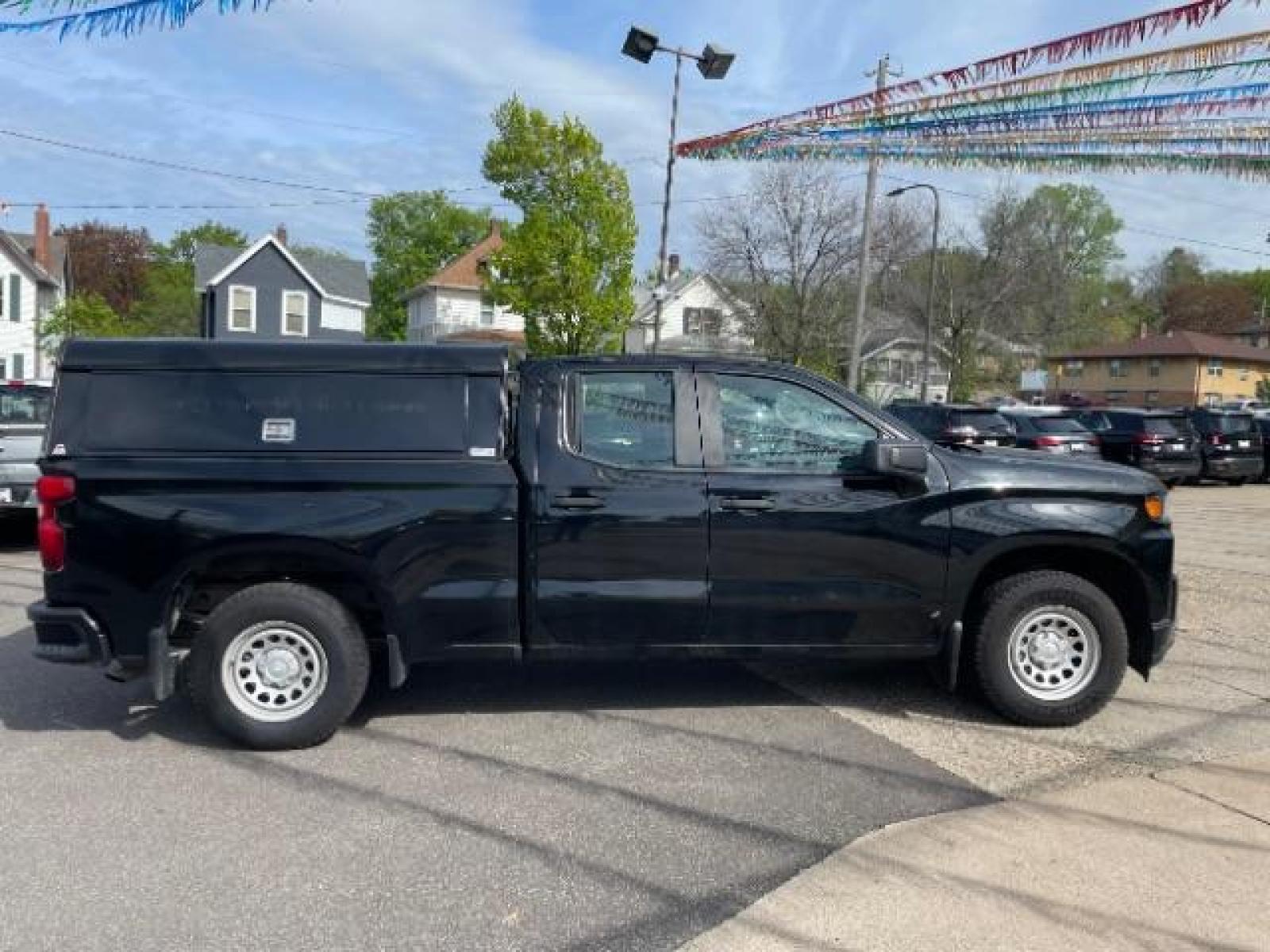 2019 Black Chevrolet Silverado 1500 Work Truck Double Cab 2WD (1GCRWAEF3KZ) with an 5.3L V8 OHV 16V engine, 6-Speed Automatic transmission, located at 745 S Robert St, St. Paul, MN, 55107, (651) 222-2991, 44.923389, -93.081215 - Photo #5