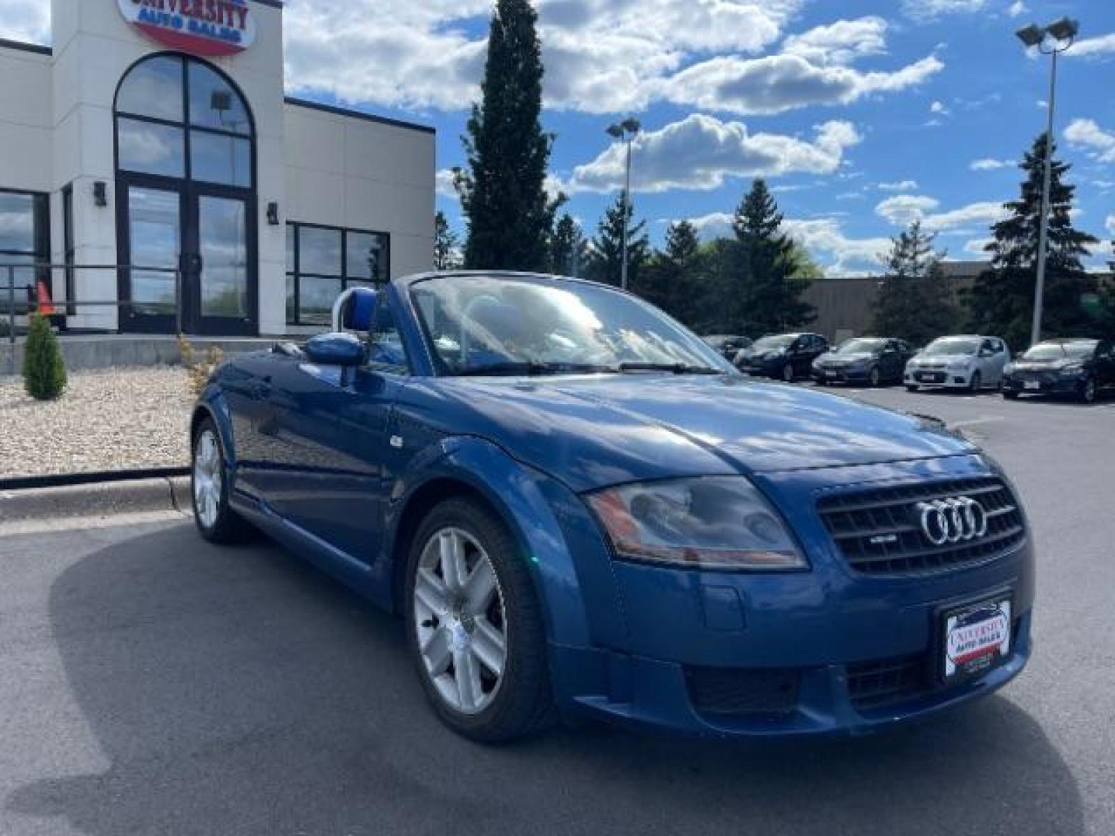 2004 Moro Blue Pearl Effect with Black Convertible Roof Audi TT Roadster quattro (250 hp) (TRUUF28NX41) with an 3.2L V6 DOHC 20V engine, 6-Speed Automatic transmission, located at 3301 W Hwy 13, Burnsville, MN, 55337, (952) 460-3200, 44.775333, -93.320808 - Photo #0