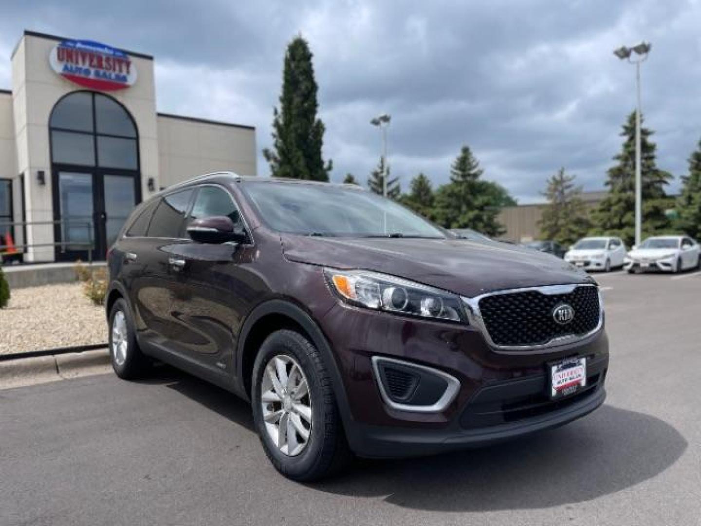 2016 Dark Cherry /Black, cloth Kia Sorento LX V6 AWD (5XYPGDA54GG) with an 3.3L V6 DOHC 24V engine, 6-Speed Automatic transmission, located at 3301 W Hwy 13, Burnsville, MN, 55337, (952) 460-3200, 44.775333, -93.320808 - Photo#3