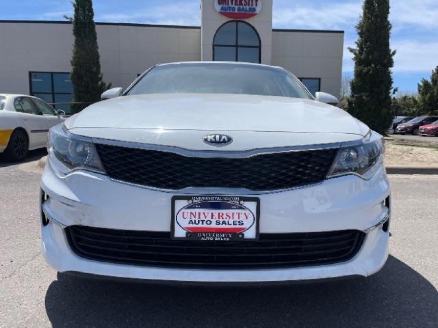 2017 Snow White Pearl Kia Optima LX (5XXGT4L3XHG) with an 2.4L L4 DOHC 16V engine, 6-Speed Automatic transmission, located at 745 S Robert St, St. Paul, MN, 55107, (651) 222-2991, 44.923389, -93.081215 - Photo#0