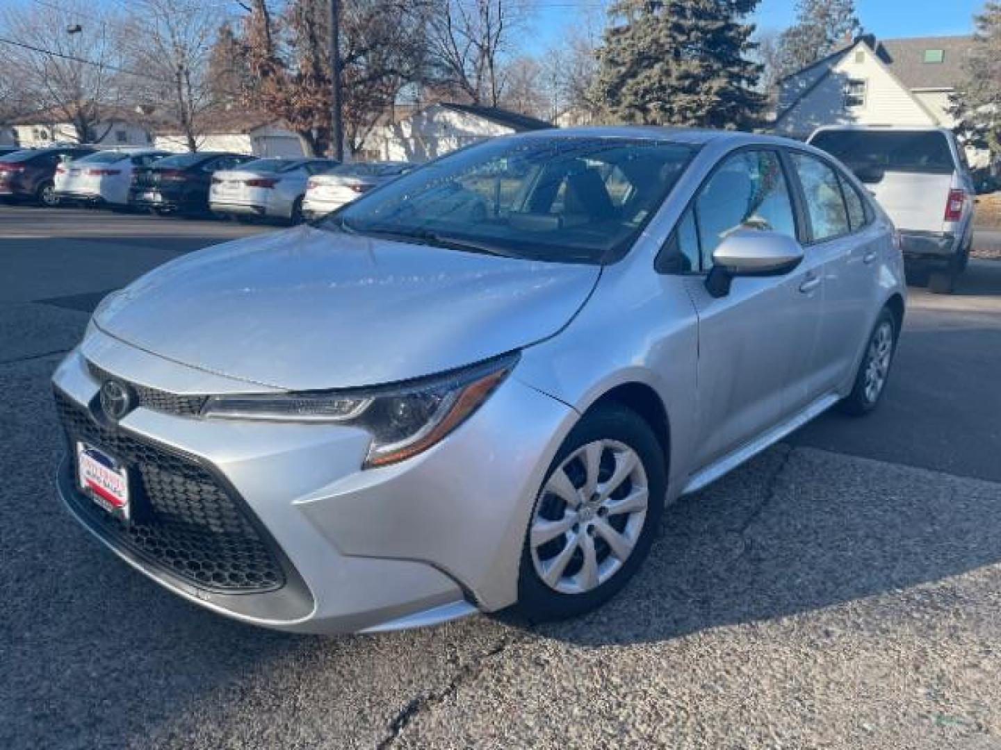 2020 Classic Silver Metal Toyota Corolla LE (5YFEPRAE3LP) with an 1.8L L4 DOHC 16V engine, Continuously Variabl transmission, located at 745 S Robert St, St. Paul, MN, 55107, (651) 222-2991, 44.923389, -93.081215 - Photo#0