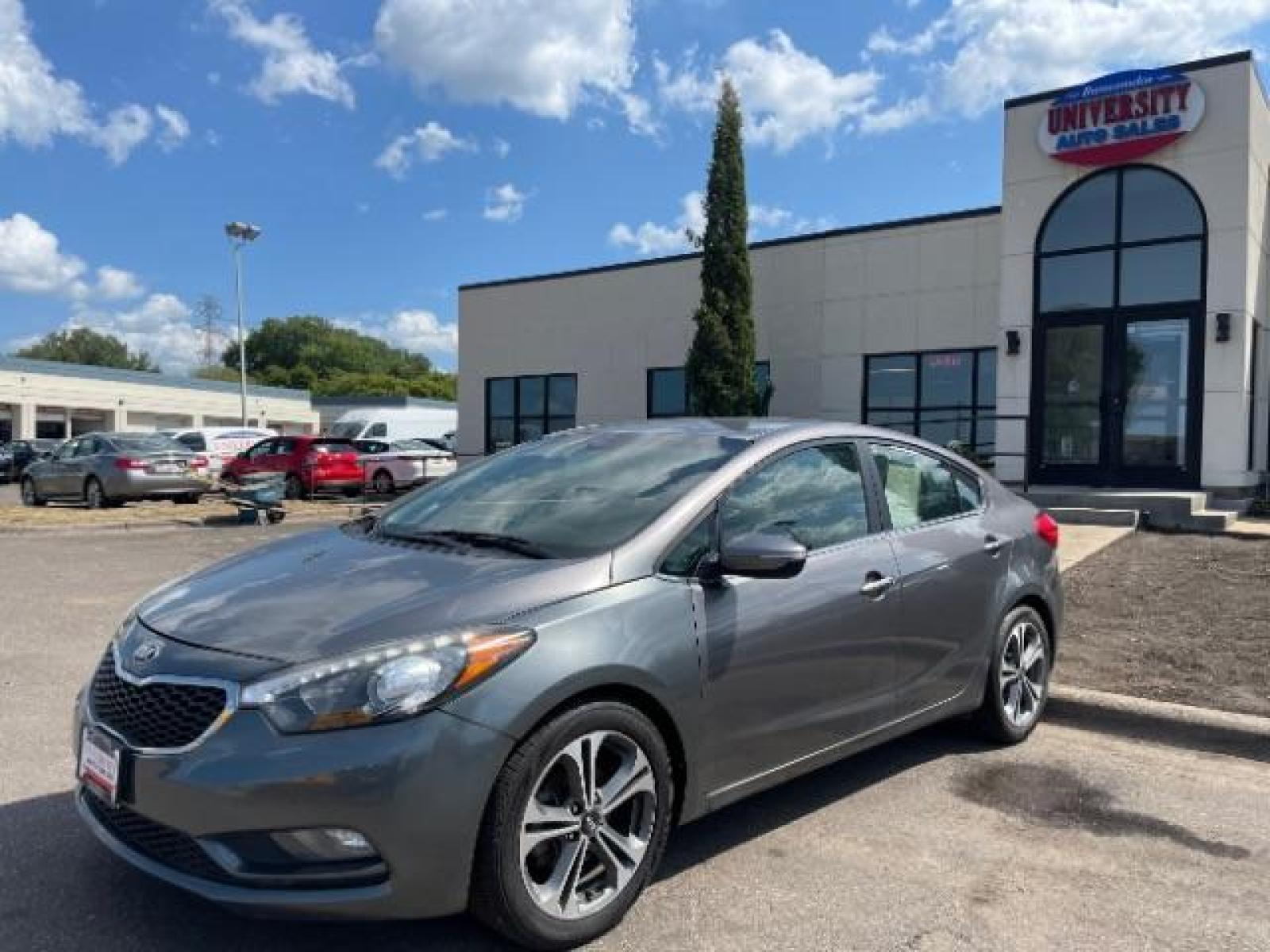 2016 Graphite Steel Kia Forte EX (KNAFX4A84G5) with an 2.0L L4 DOHC 16V engine, 6-Speed Automatic transmission, located at 3301 W Hwy 13, Burnsville, MN, 55337, (952) 460-3200, 44.775333, -93.320808 - Photo #1
