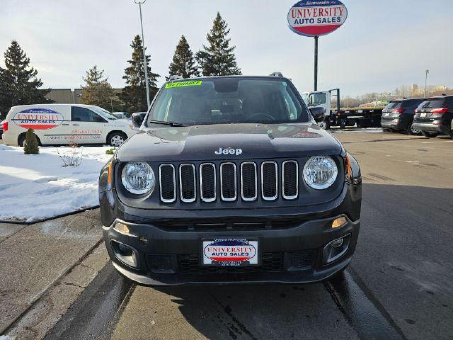 2018 Black /Black/Ski Grey, premium cloth Jeep Renegade Latitude FWD (ZACCJABB8JP) with an 2.4L L4 DOHC 16V engine, 9-speed automatic transmission, located at 3301 W Hwy 13, Burnsville, MN, 55337, (952) 460-3200, 44.775333, -93.320808 - Photo#0