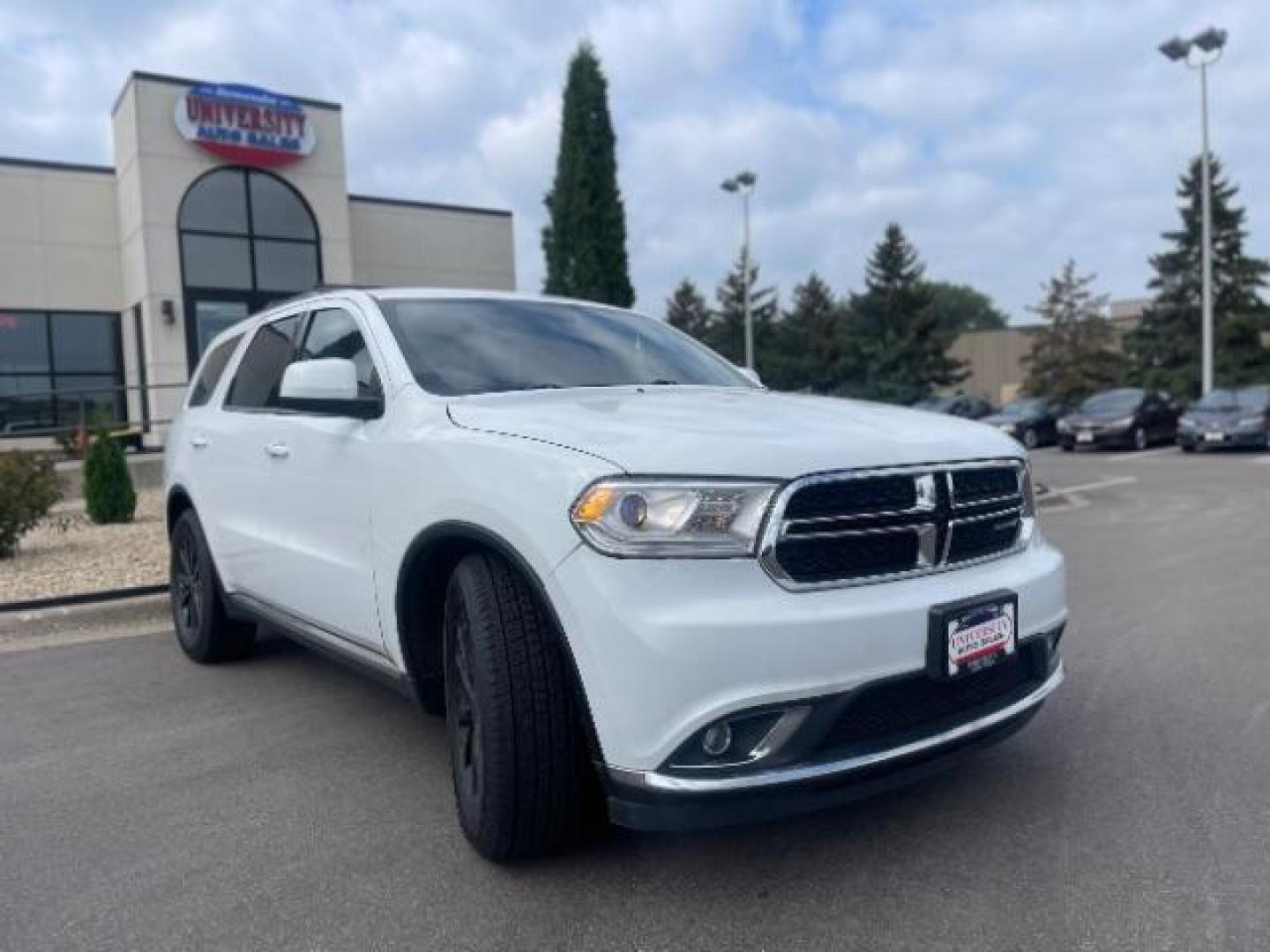 2014 Bright White Clearco /Black Dodge Durango SXT AWD (1C4RDJAG3EC) with an 3.6L V6 DOHC 24V engine, 8-Speed Automatic transmission, located at 3301 W Hwy 13, Burnsville, MN, 55337, (952) 460-3200, 44.775333, -93.320808 - Photo#0