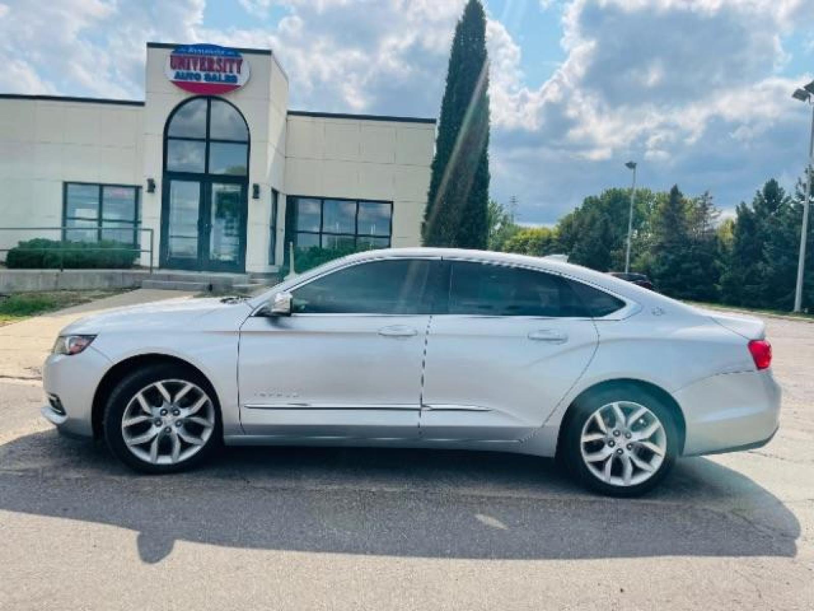 2018 Silver Ice Metallic Chevrolet Impala Premier (2G1125S33J9) with an 3.6L V6 DOHC 24V engine, 6-Speed Automatic transmission, located at 745 S Robert St, St. Paul, MN, 55107, (651) 222-2991, 44.923389, -93.081215 - Photo #0