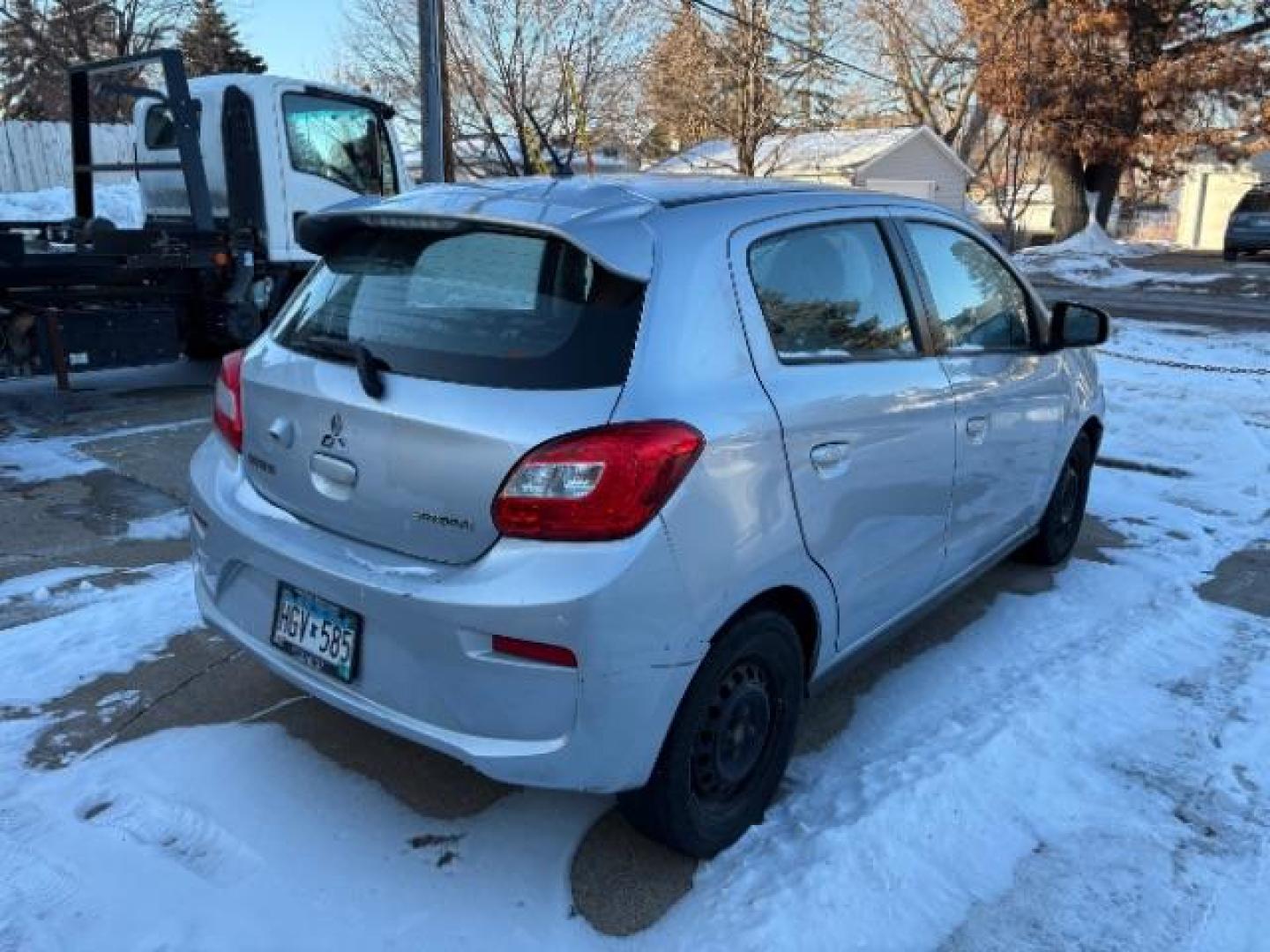 2018 Starlight Silver Mitsubishi Mirage ES CVT (ML32A3HJ9JH) with an 1.2L L3 DOHC engine, Continuously Variabl transmission, located at 745 S Robert St, St. Paul, MN, 55107, (651) 222-2991, 44.923389, -93.081215 - Photo#3
