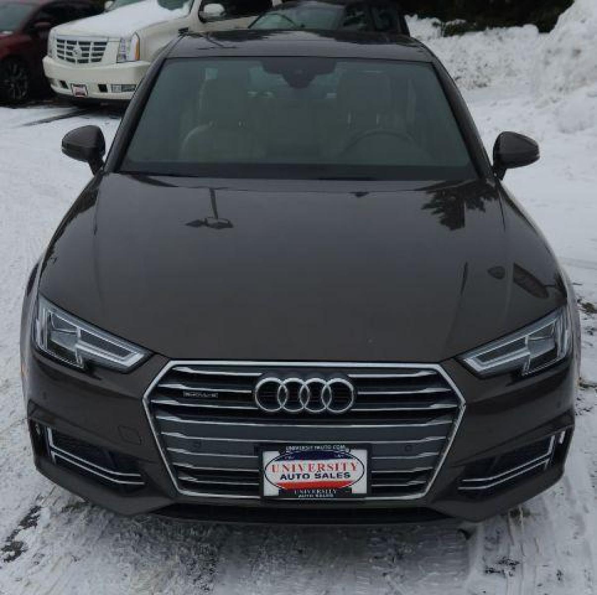 2017 Argus Brown Metallic /Atlas Beige/Gray, leather Audi A4 2.0T Premium Plus quattro Sedan (WAUENAF4XHN) with an 2.0L L4 DOHC 16V TURBO engine, 8-Speed Automatic transmission, located at 3301 W Hwy 13, Burnsville, MN, 55337, (952) 460-3200, 44.775333, -93.320808 - Photo #1