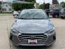 2018 Machine Gray Hyundai Elantra Limited (5NPD84LF6JH) with an 1.8L L4 DOHC 16V engine, 6-Speed Automatic transmission, located at 745 S Robert St, St. Paul, MN, 55107, (651) 222-2991, 44.923389, -93.081215 - Photo #1