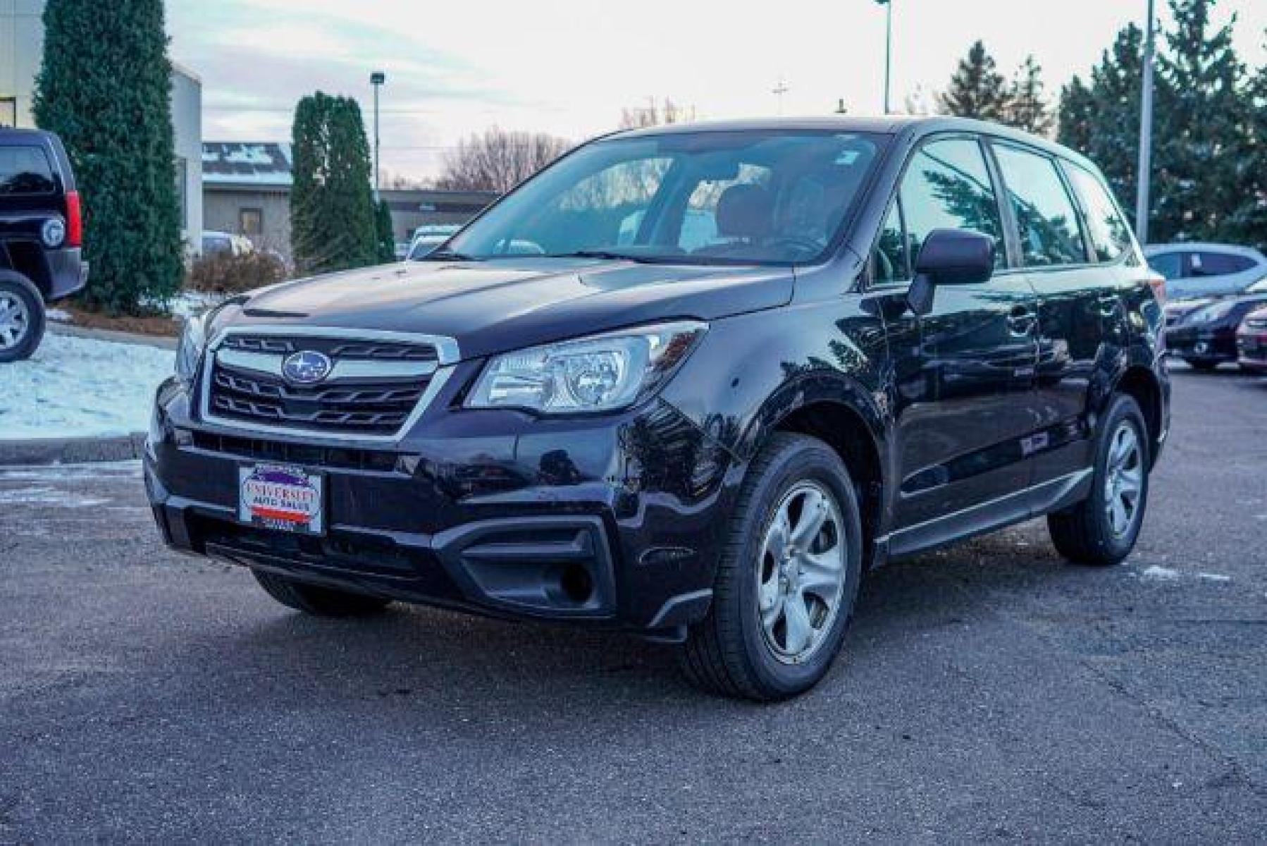 2018 Crystal Black Silica Subaru Forester 2.5i PZEV CVT (JF2SJAACXJH) with an 2.5L H4 SOHC 16V engine, Continuously Variable Transmission transmission, located at 3301 W Hwy 13, Burnsville, MN, 55337, (952) 460-3200, 44.775333, -93.320808 - Photo #2
