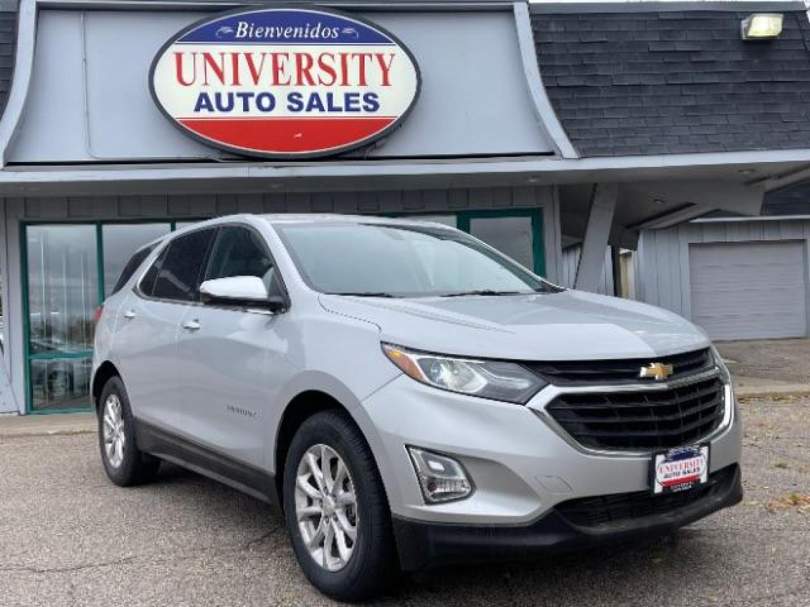 2018 SILVER Chevrolet Equinox LT 2WD (3GNAXJEV0JL) with an 1.5L L4 DOHC 16V TURBO engine, 6-Speed Automatic transmission, located at 745 S Robert St, St. Paul, MN, 55107, (651) 222-2991, 44.923389, -93.081215 - Photo #0