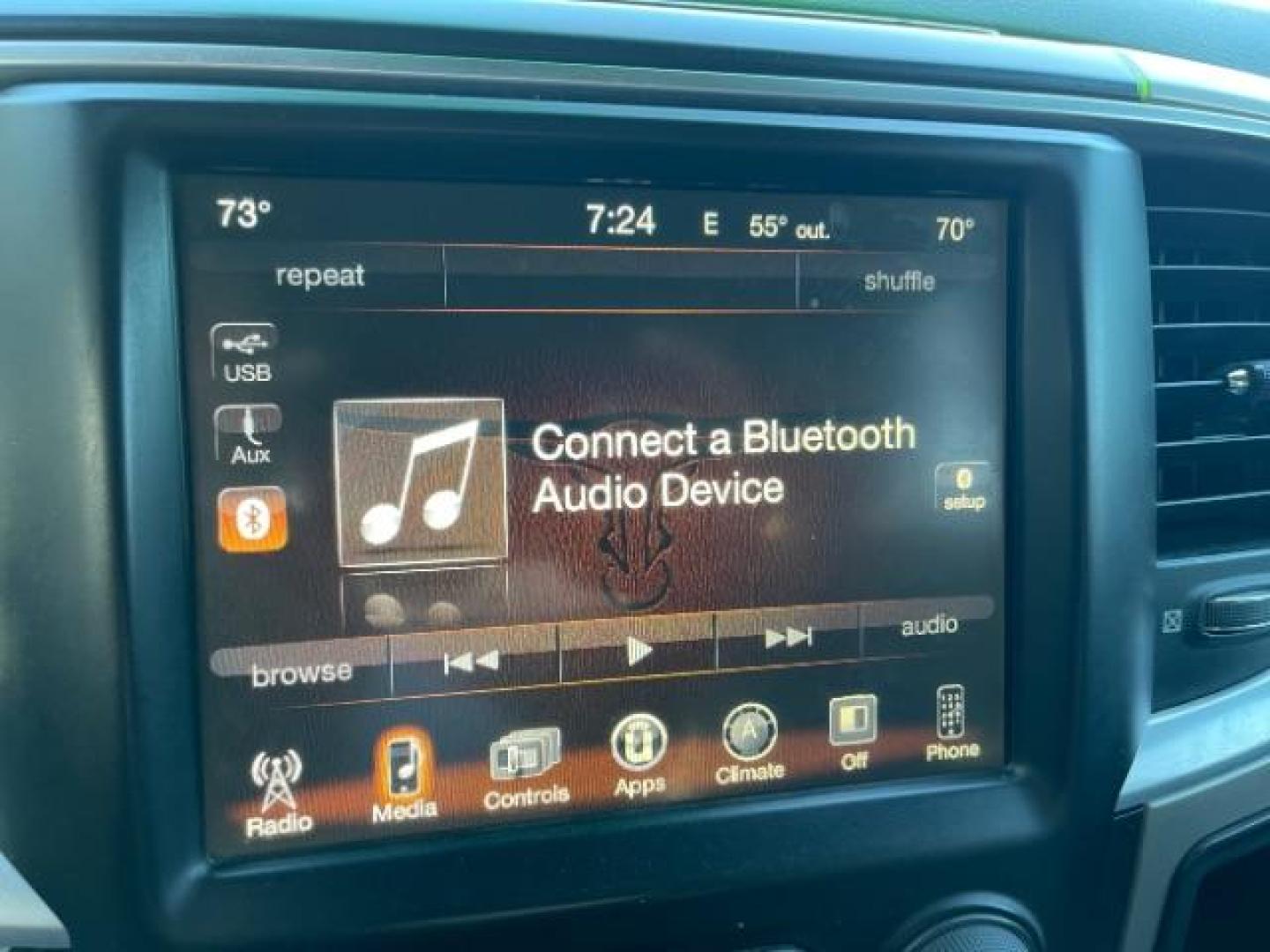 2017 BLACK RAM 1500 SLT Crew Cab LWB 4WD (1C6RR7TT6HS) with an 5.7L V8 OHV 16V engine, 8-Speed Automatic transmission, located at 745 S Robert St, St. Paul, MN, 55107, (651) 222-2991, 44.923389, -93.081215 - Photo#18