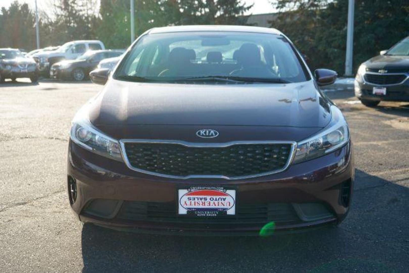 2017 Garnet Red Kia Forte LX 6M (3KPFK4A75HE) with an 2.0L L4 DOHC 16V engine, located at 3301 W Hwy 13, Burnsville, MN, 55337, (952) 460-3200, 44.775333, -93.320808 - Photo#1