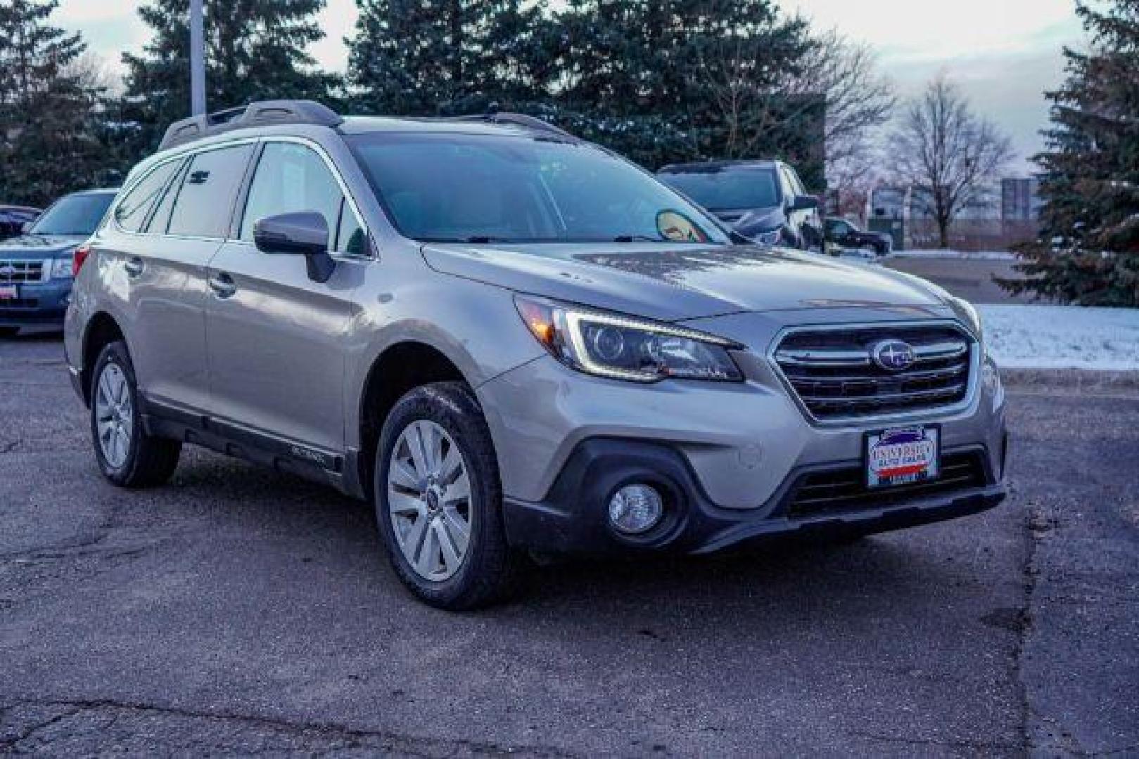 2018 Tungsten Metallic Subaru Outback 2.5i Premium (4S4BSAFC6J3) with an 2.5L H4 DOHC 16V engine, Continuously Variable Transmission transmission, located at 3301 W Hwy 13, Burnsville, MN, 55337, (952) 460-3200, 44.775333, -93.320808 - Photo#0