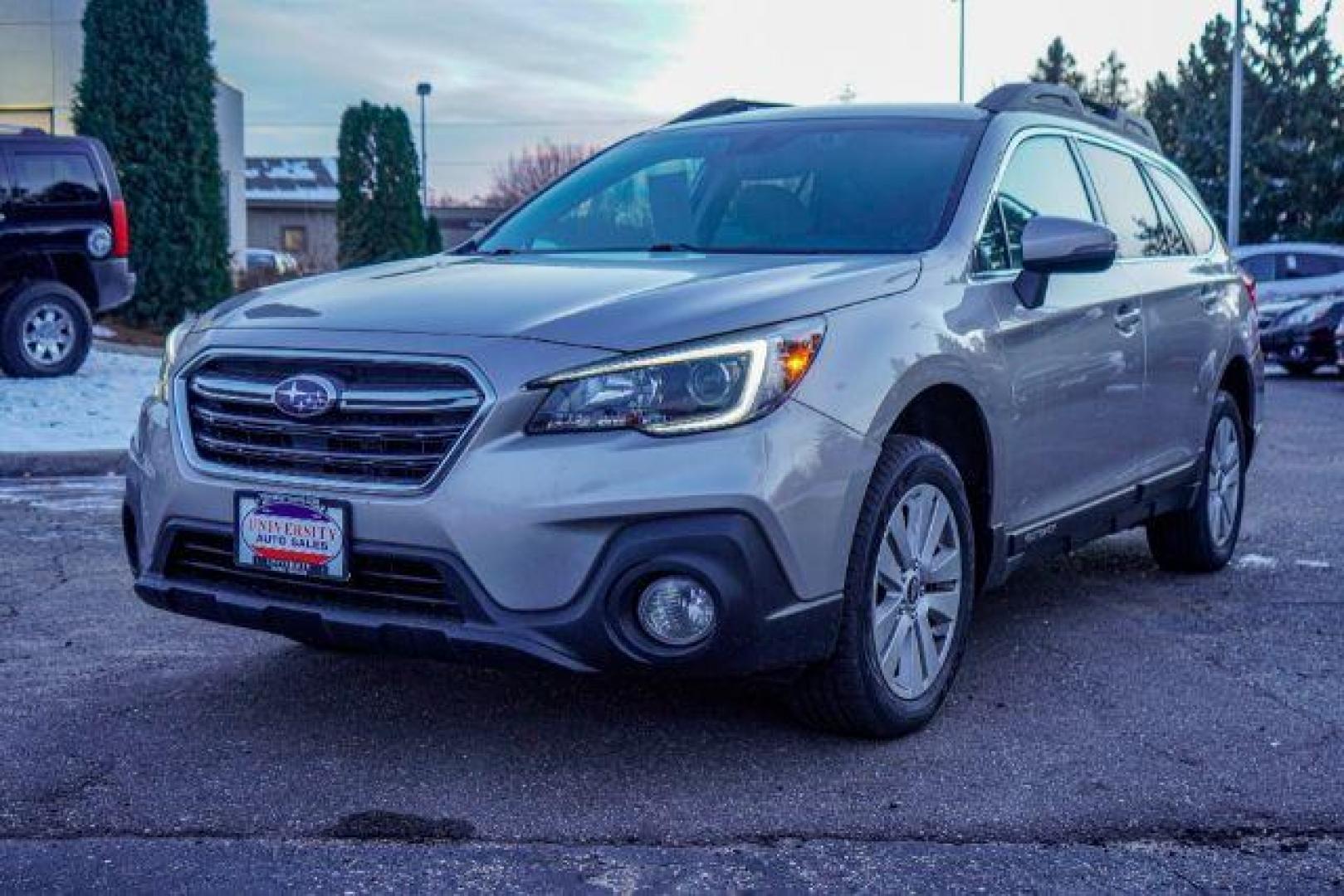 2018 Tungsten Metallic Subaru Outback 2.5i Premium (4S4BSAFC6J3) with an 2.5L H4 DOHC 16V engine, Continuously Variable Transmission transmission, located at 3301 W Hwy 13, Burnsville, MN, 55337, (952) 460-3200, 44.775333, -93.320808 - Photo#2