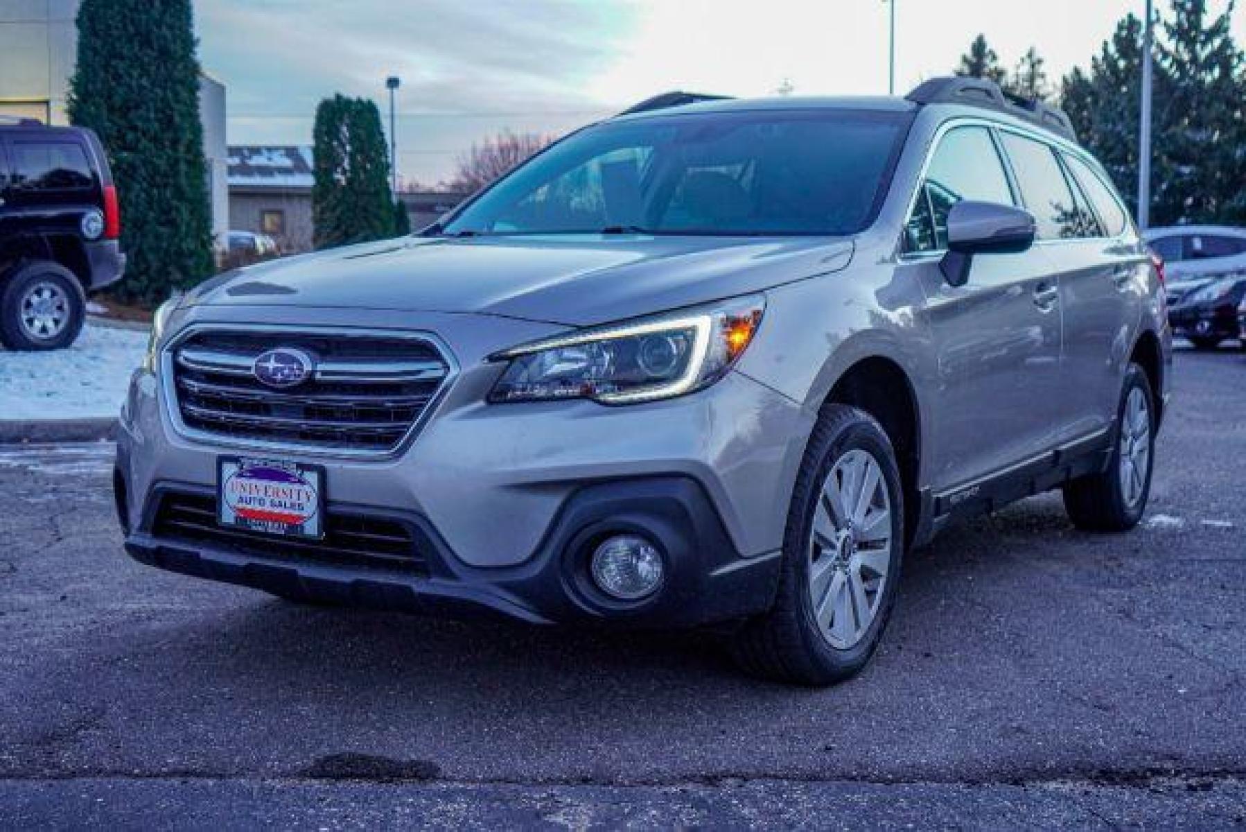 2018 Tungsten Metallic Subaru Outback 2.5i Premium (4S4BSAFC6J3) with an 2.5L H4 DOHC 16V engine, Continuously Variable Transmission transmission, located at 745 S Robert St, St. Paul, MN, 55107, (651) 222-2991, 44.923389, -93.081215 - Photo #2
