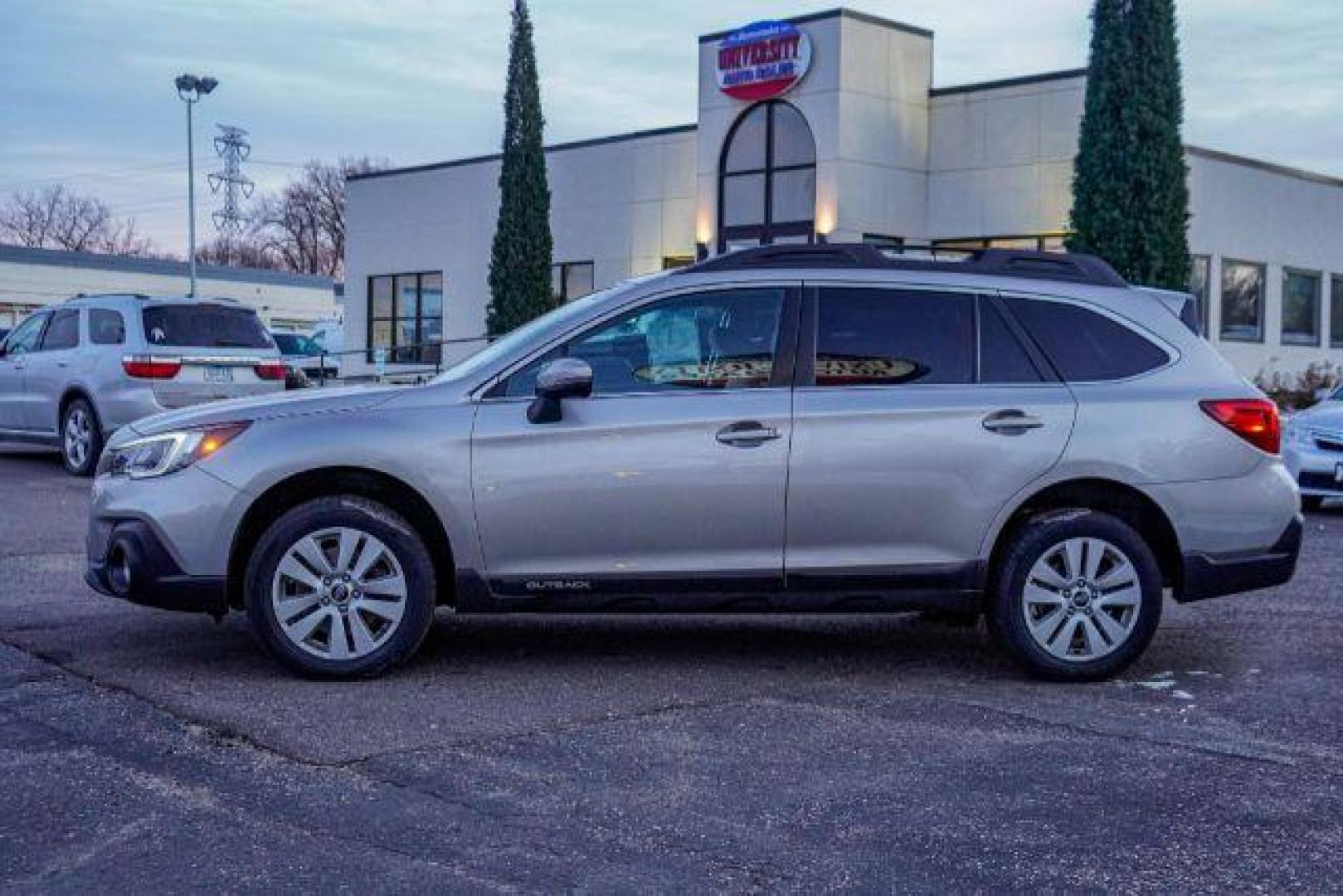 2018 Tungsten Metallic Subaru Outback 2.5i Premium (4S4BSAFC6J3) with an 2.5L H4 DOHC 16V engine, Continuously Variable Transmission transmission, located at 3301 W Hwy 13, Burnsville, MN, 55337, (952) 460-3200, 44.775333, -93.320808 - Photo#3