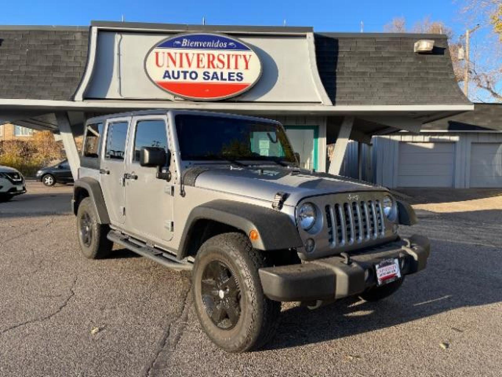 2017 Billet Silver Metallic Clear Coat Jeep Wrangler Unlimited Sport 4WD (1C4HJWDG8HL) with an 3.6L V6 DOHC 24V FFV engine, located at 745 S Robert St, St. Paul, MN, 55107, (651) 222-2991, 44.923389, -93.081215 - Photo #3
