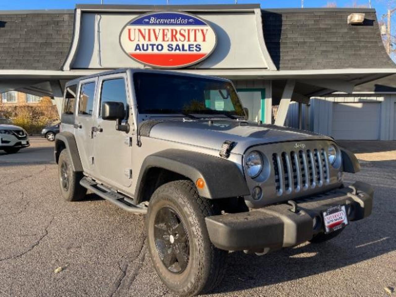 2017 Billet Silver Metallic Clear Coat Jeep Wrangler Unlimited Sport 4WD (1C4HJWDG8HL) with an 3.6L V6 DOHC 24V FFV engine, located at 745 S Robert St, St. Paul, MN, 55107, (651) 222-2991, 44.923389, -93.081215 - Photo #5