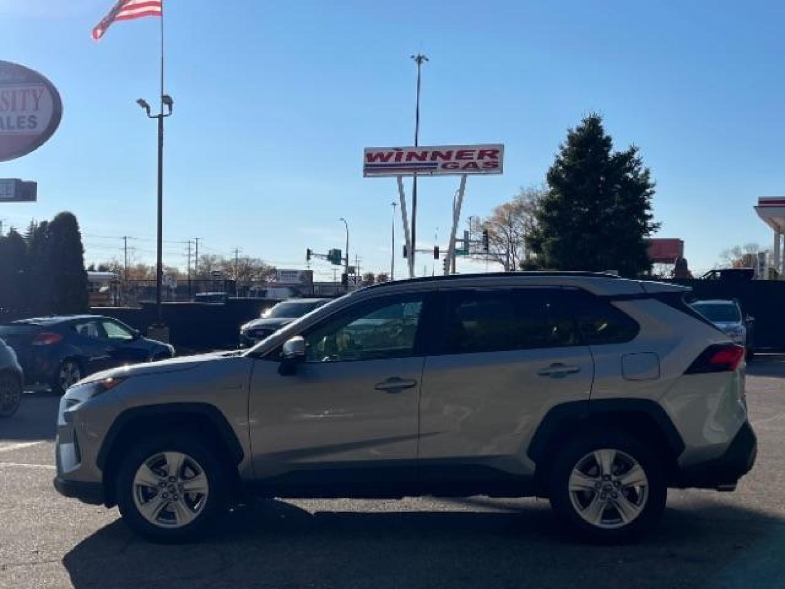 2019 Silver Sky Metallic Toyota RAV4 Hybrid LE (2T3MWRFV8KW) with an 2.5L L4 DOHC 16V HYBRID engine, Continuously Variable Transmission transmission, located at 3301 W Hwy 13, Burnsville, MN, 55337, (952) 460-3200, 44.775333, -93.320808 - Photo #2