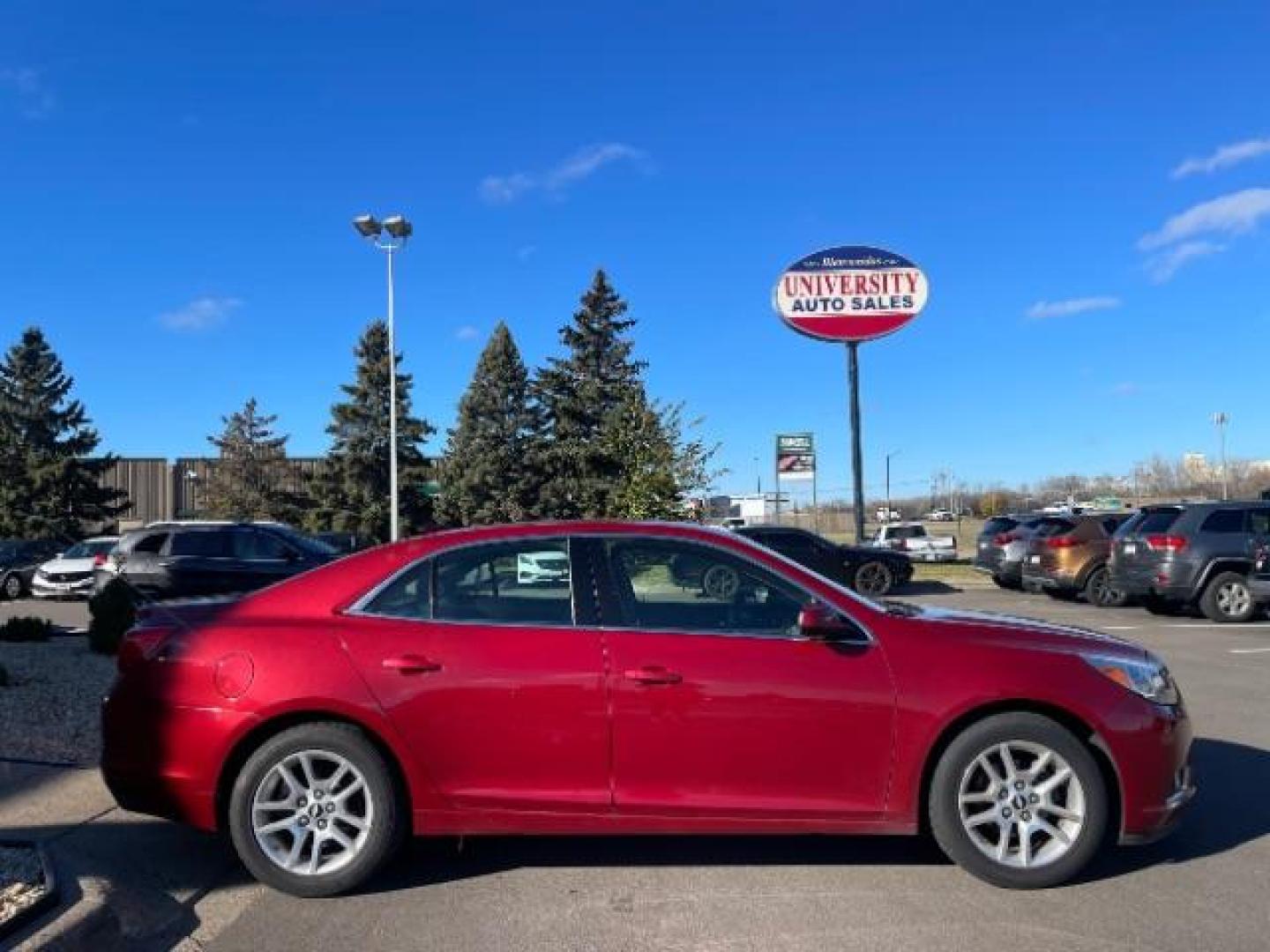 2013 Crystal Red Tintcoat Chevrolet Malibu ECO 2SA (1G11F5RR5DF) with an 2.4L L4 DOHC 16V engine, 6-Speed Automatic transmission, located at 745 S Robert St, St. Paul, MN, 55107, (651) 222-2991, 44.923389, -93.081215 - Photo#1