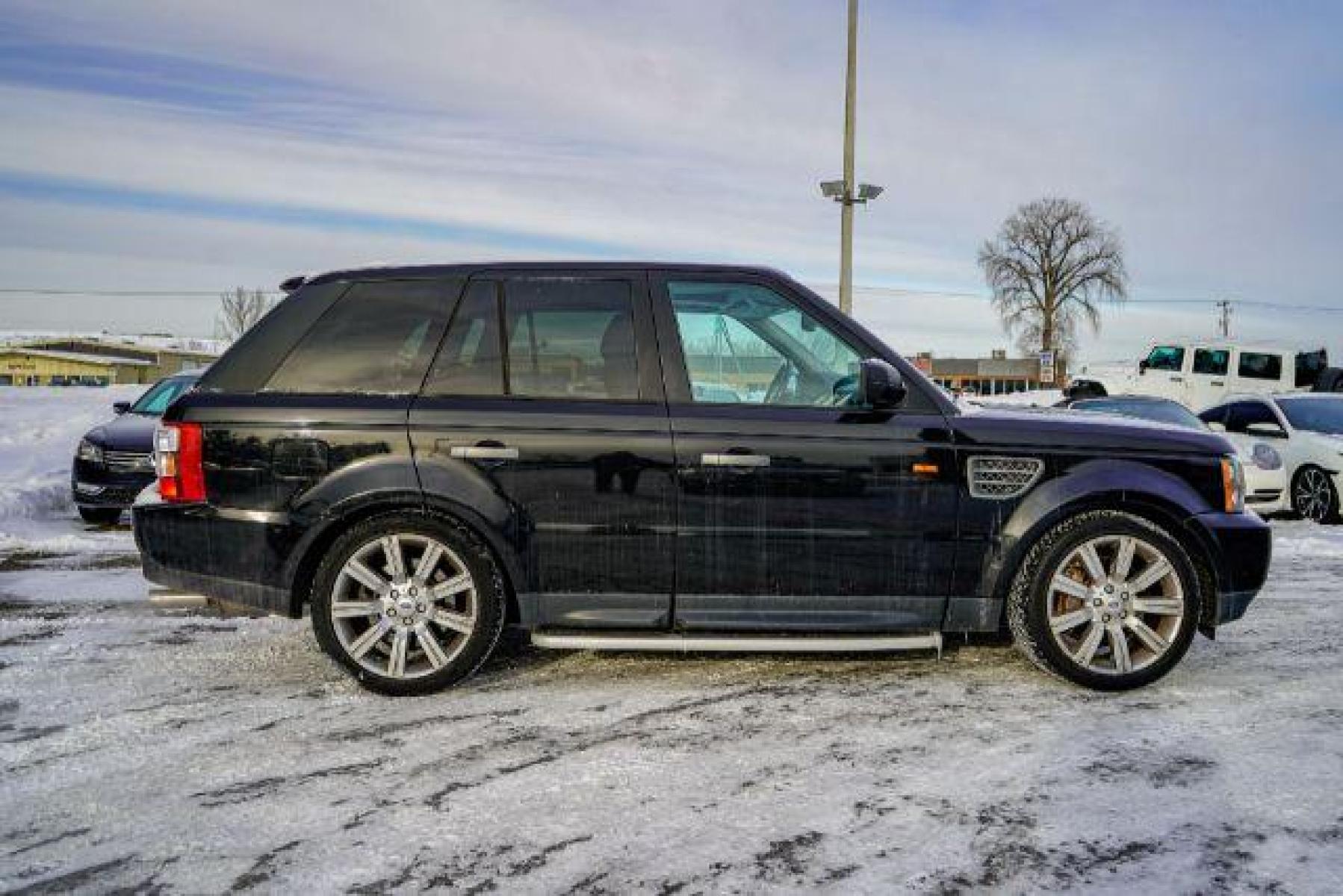 2008 Java Black Land Rover Range Rover Sport Supercharged (SALSH23428A) with an 4.2L V8 DOHC 32V SUPERCHARGED engine, 6-Speed Automatic transmission, located at 745 S Robert St, St. Paul, MN, 55107, (651) 222-2991, 44.923389, -93.081215 - Photo #3