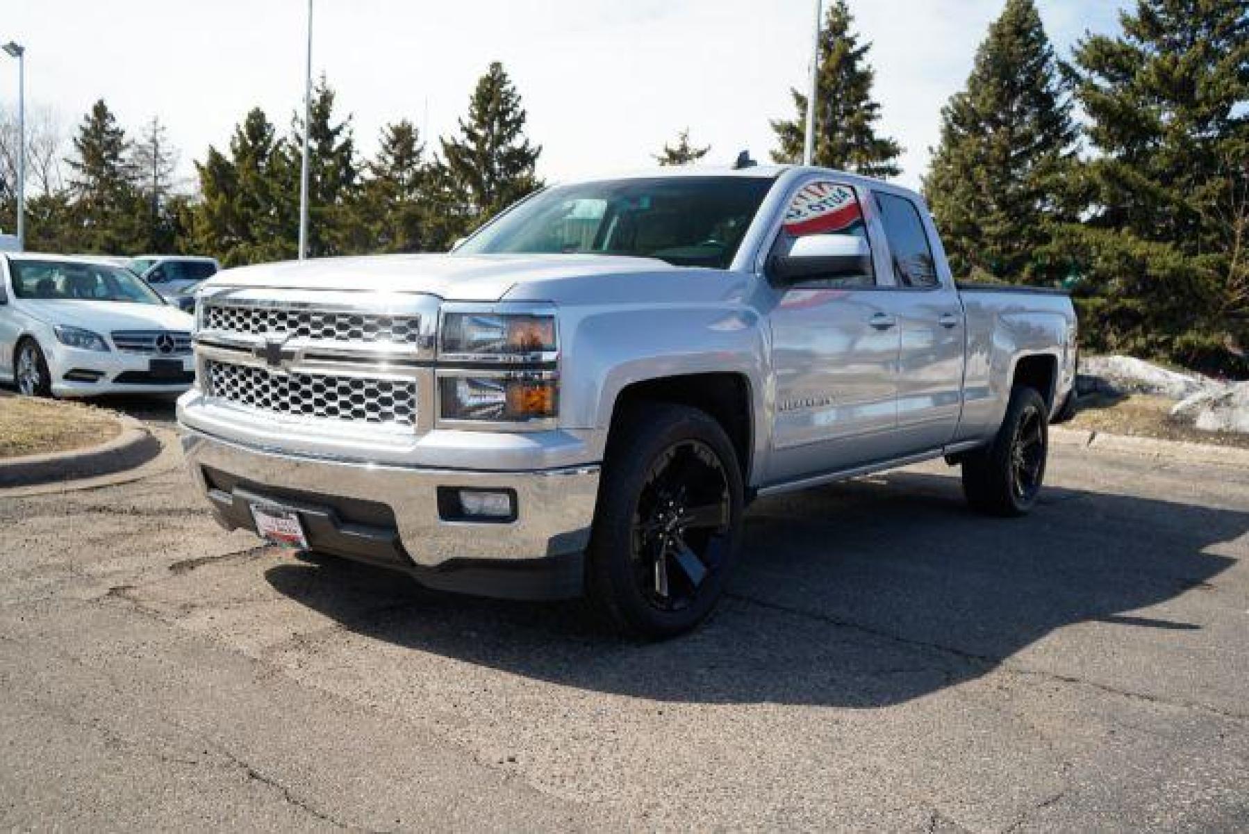 2015 Silver Ice Metallic Chevrolet Silverado 1500 LT Double Cab 2WD (1GCRCREC0FZ) with an 5.3L V8 OHV 16V engine, 6-Speed Automatic transmission, located at 745 S Robert St, St. Paul, MN, 55107, (651) 222-2991, 44.923389, -93.081215 - Photo #0