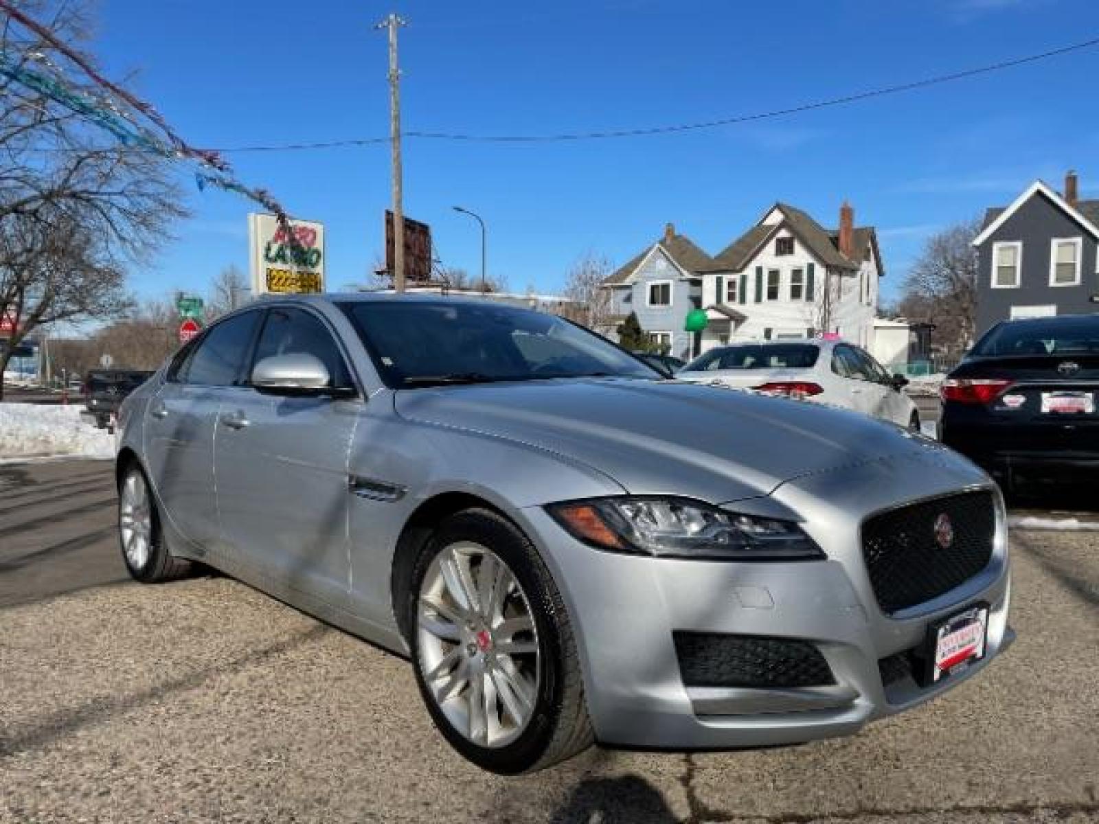 2016 Rhodium Silver Metallic Jaguar XF-Series 35t Prestige AWD (SAJBK4BV4GC) with an 3.0L V6 DOHC 24V SUPERCHARGED engine, 8-Speed Automatic transmission, located at 745 S Robert St, St. Paul, MN, 55107, (651) 222-2991, 44.923389, -93.081215 - Photo #0
