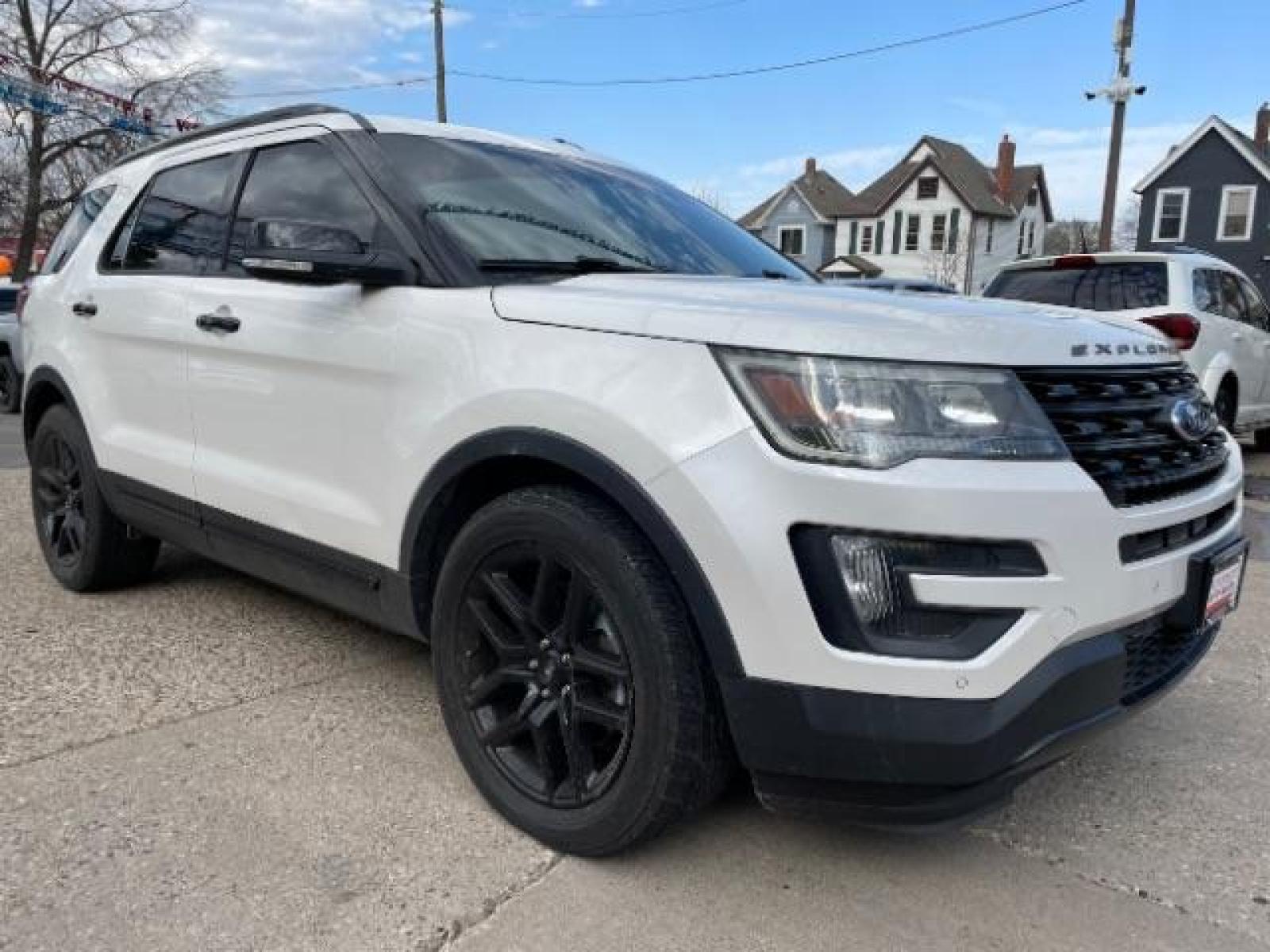 2016 White Platinum Metallic Tri-coat /Ebony Black w/Red Accent Stitching, premium leathe Ford Explorer Sport 4WD (1FM5K8GT5GG) with an 3.5L V6 DOHC 24V engine, 6-Speed Automatic transmission, located at 834 West 7th Street, St. Paul, MN, 55102, (651) 797-6393, 44.930954, -93.121559 - Photo #7