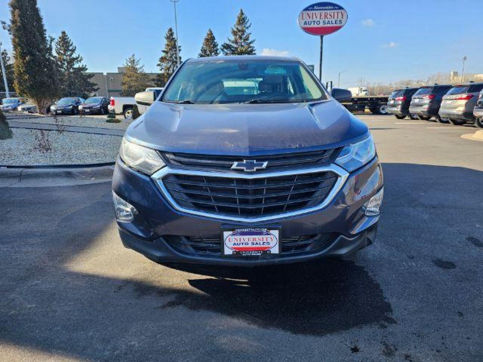 2018 Storm Blue Metallic Chevrolet Equinox LS AWD (3GNAXREV7JS) with an 1.5L L4 DOHC 16V TURBO engine, 6-Speed Automatic transmission, located at 745 S Robert St, St. Paul, MN, 55107, (651) 222-2991, 44.923389, -93.081215 - Photo #0