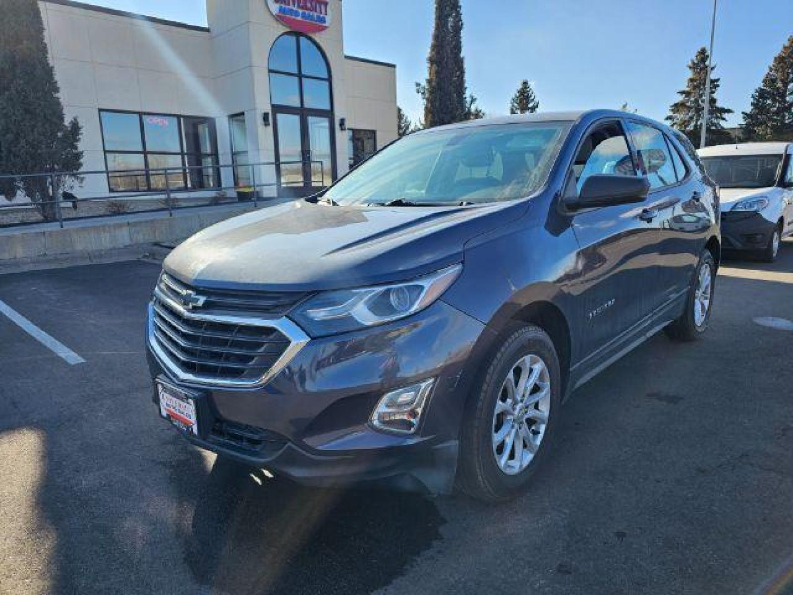 2018 Storm Blue Metallic Chevrolet Equinox LS AWD (3GNAXREV7JS) with an 1.5L L4 DOHC 16V TURBO engine, 6-Speed Automatic transmission, located at 745 S Robert St, St. Paul, MN, 55107, (651) 222-2991, 44.923389, -93.081215 - Photo #1