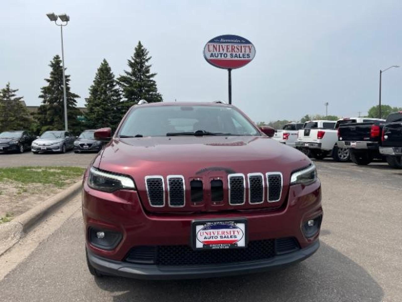 2019 Velvet Red Pearl Coat Jeep Cherokee Latitude Plus 4WD (1C4PJMLB5KD) with an 2.4L L4 DOHC 16V engine, 9-Speed Automatic transmission, located at 3301 W Hwy 13, Burnsville, MN, 55337, (952) 460-3200, 44.775333, -93.320808 - Photo #0