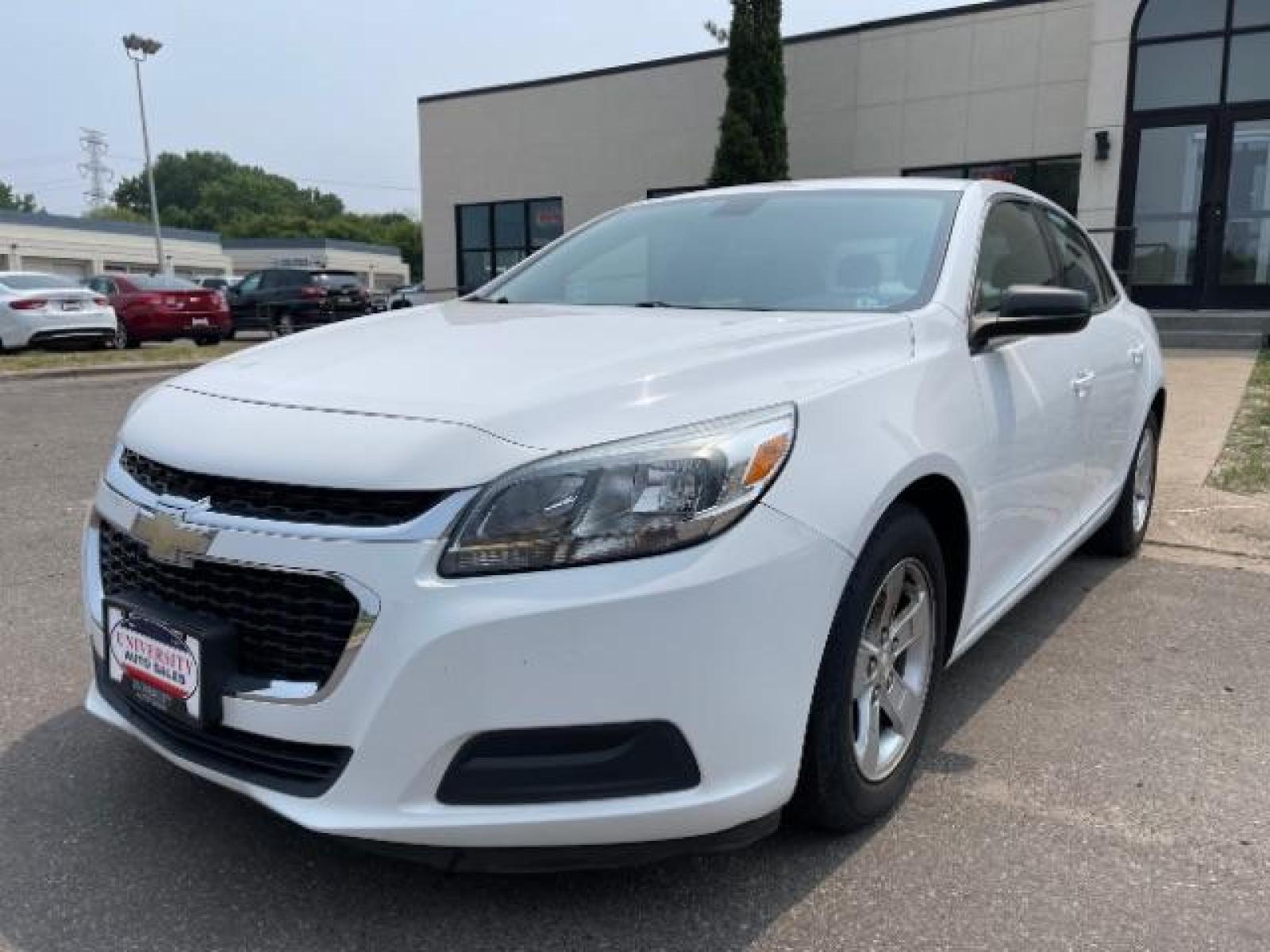 2015 ICY WHITE Chevrolet Malibu LS Fleet (1G11A5SL3FF) with an 2.5L L4 DOHC 16V engine, 6-Speed Automatic transmission, located at 745 S Robert St, St. Paul, MN, 55107, (651) 222-2991, 44.923389, -93.081215 - Photo #2