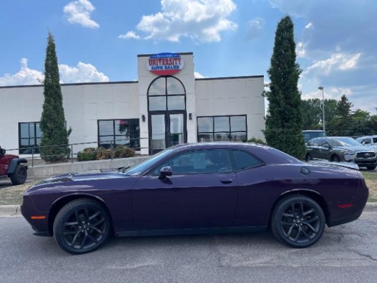 2020 PURPLE Dodge Challenger SXT (2C3CDZAG5LH) with an 3.6L V6 DOHC 24V engine, 8-Speed Automatic transmission, located at 745 S Robert St, St. Paul, MN, 55107, (651) 222-2991, 44.923389, -93.081215 - Photo #2