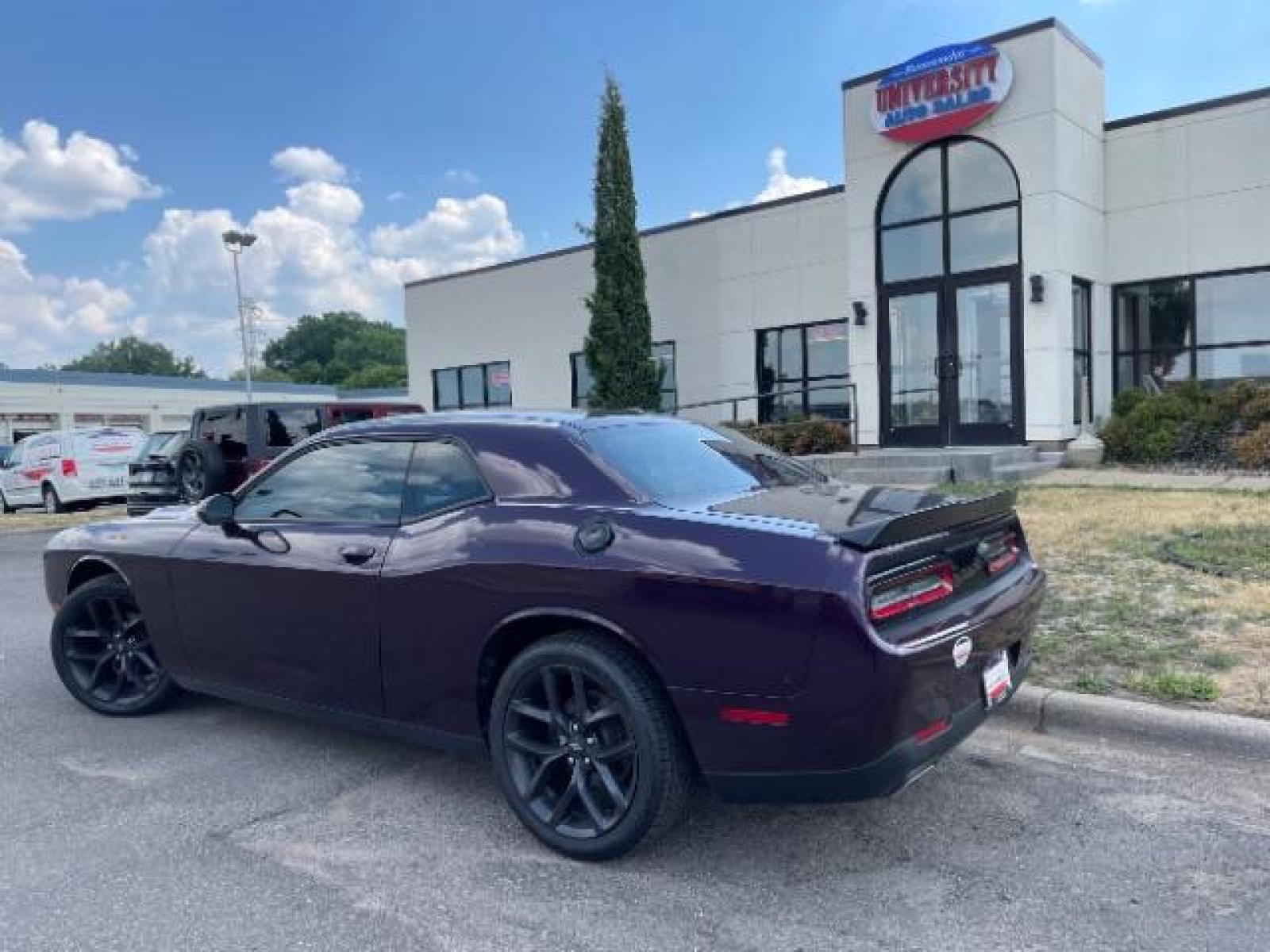 2020 PURPLE Dodge Challenger SXT (2C3CDZAG5LH) with an 3.6L V6 DOHC 24V engine, 8-Speed Automatic transmission, located at 745 S Robert St, St. Paul, MN, 55107, (651) 222-2991, 44.923389, -93.081215 - Photo #3