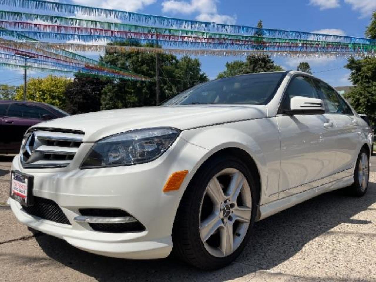 2011 Arctic White Mercedes-Benz C-Class C300 4MATIC Luxury Sedan (WDDGF8BB0BR) with an 3.0L V6 DOHC 24V engine, 7-Speed Automatic transmission, located at 3301 W Hwy 13, Burnsville, MN, 55337, (952) 460-3200, 44.775333, -93.320808 - Photo #1