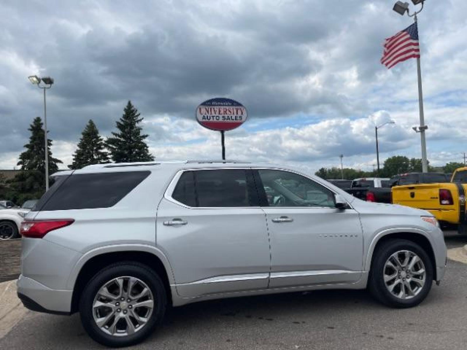 2018 GRAY Chevrolet Traverse Premier AWD (1GNEVJKW2JJ) with an 3.6L V6 DOHC 24V engine, 9-Speed Automatic transmission, located at 745 S Robert St, St. Paul, MN, 55107, (651) 222-2991, 44.923389, -93.081215 - Photo #0