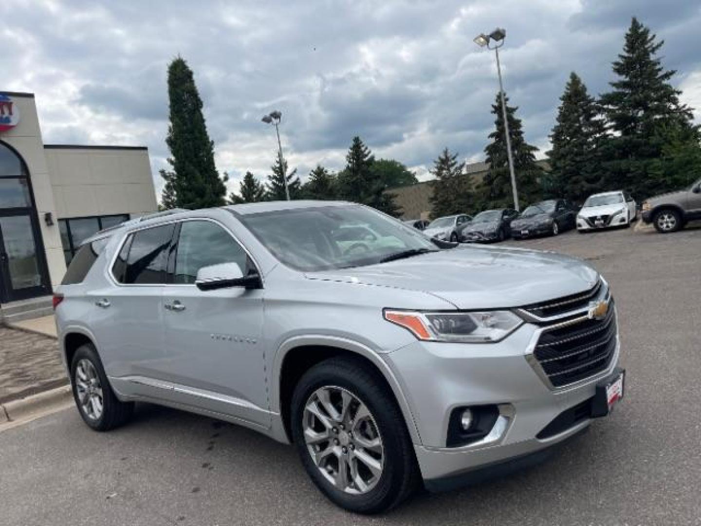 2018 GRAY Chevrolet Traverse Premier AWD (1GNEVJKW2JJ) with an 3.6L V6 DOHC 24V engine, 9-Speed Automatic transmission, located at 745 S Robert St, St. Paul, MN, 55107, (651) 222-2991, 44.923389, -93.081215 - Photo#1