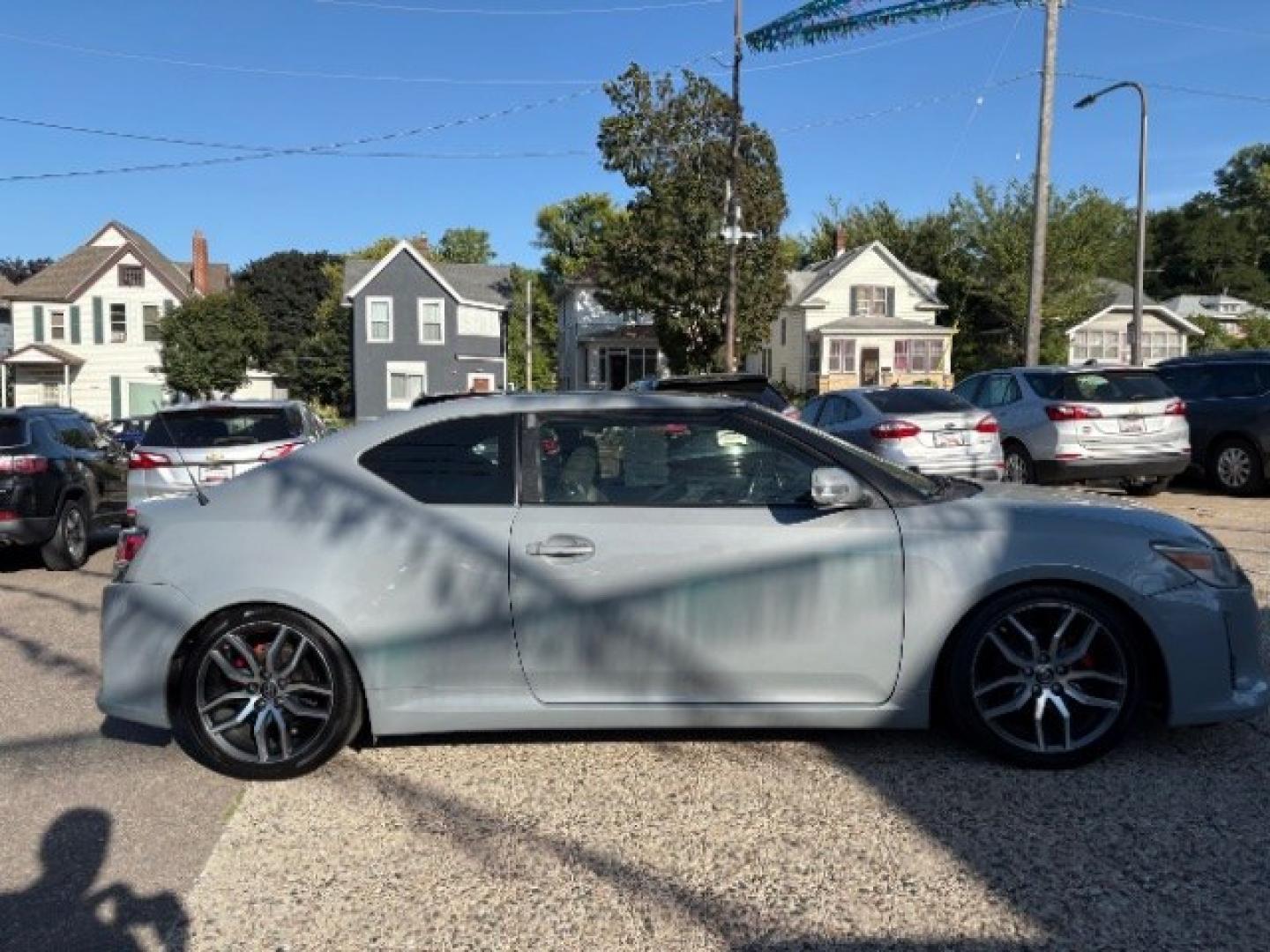 2014 Classic Silver Metal Scion tC Sports Coupe 6-Spd A (JTKJF5C78E3) with an 2.4L L4 DOHC 16V engine, 6-Speed Automatic transmission, located at 745 S Robert St, St. Paul, MN, 55107, (651) 222-2991, 44.923389, -93.081215- Photo#7