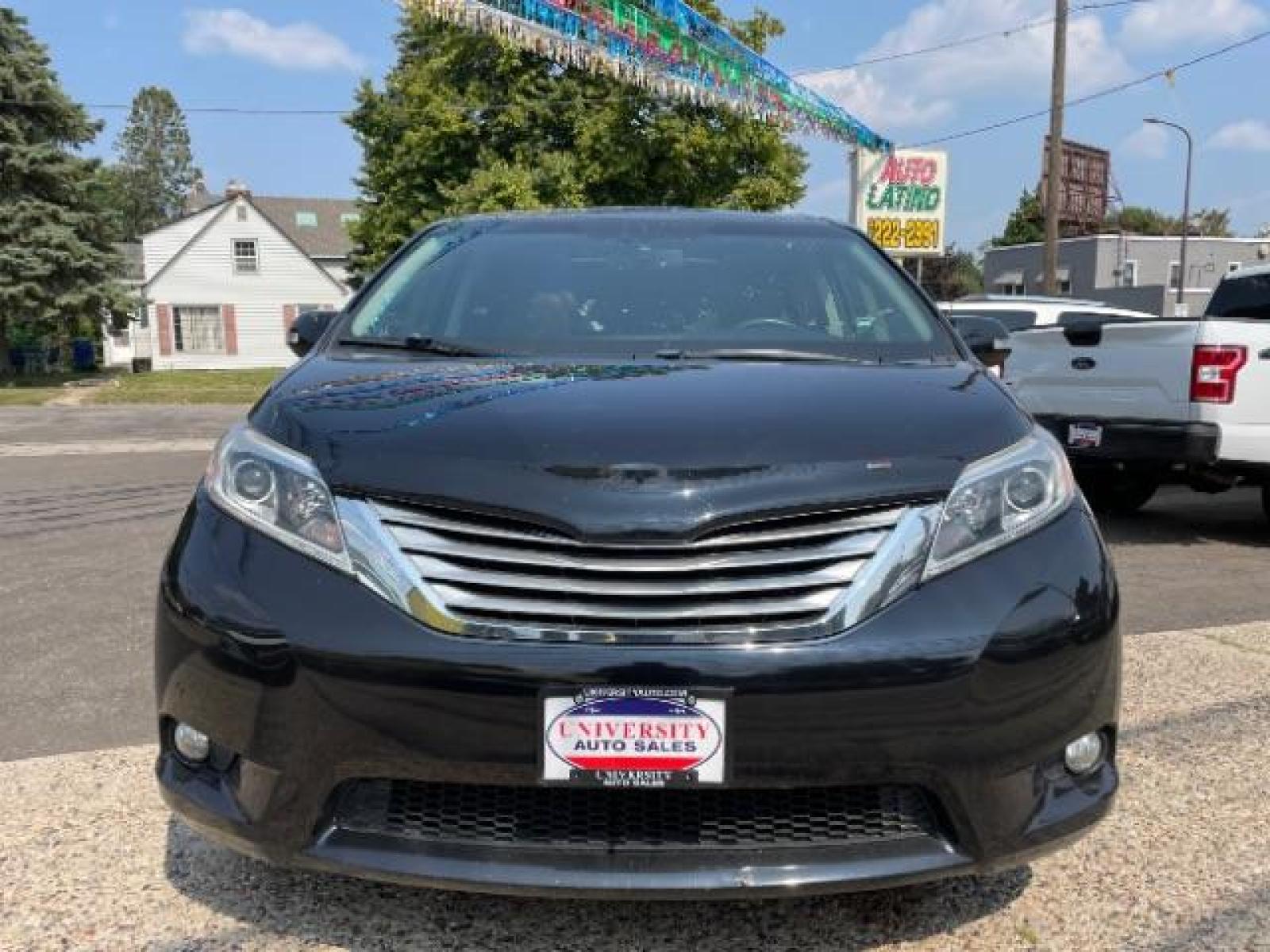2017 Midnight Black Metallic Toyota Sienna Limited Premium 7-Passenger (5TDYZ3DC4HS) with an 3.5L V6 EFI DOHC 24V engine, 8-Speed Automatic transmission, located at 745 S Robert St, St. Paul, MN, 55107, (651) 222-2991, 44.923389, -93.081215 - Photo #0