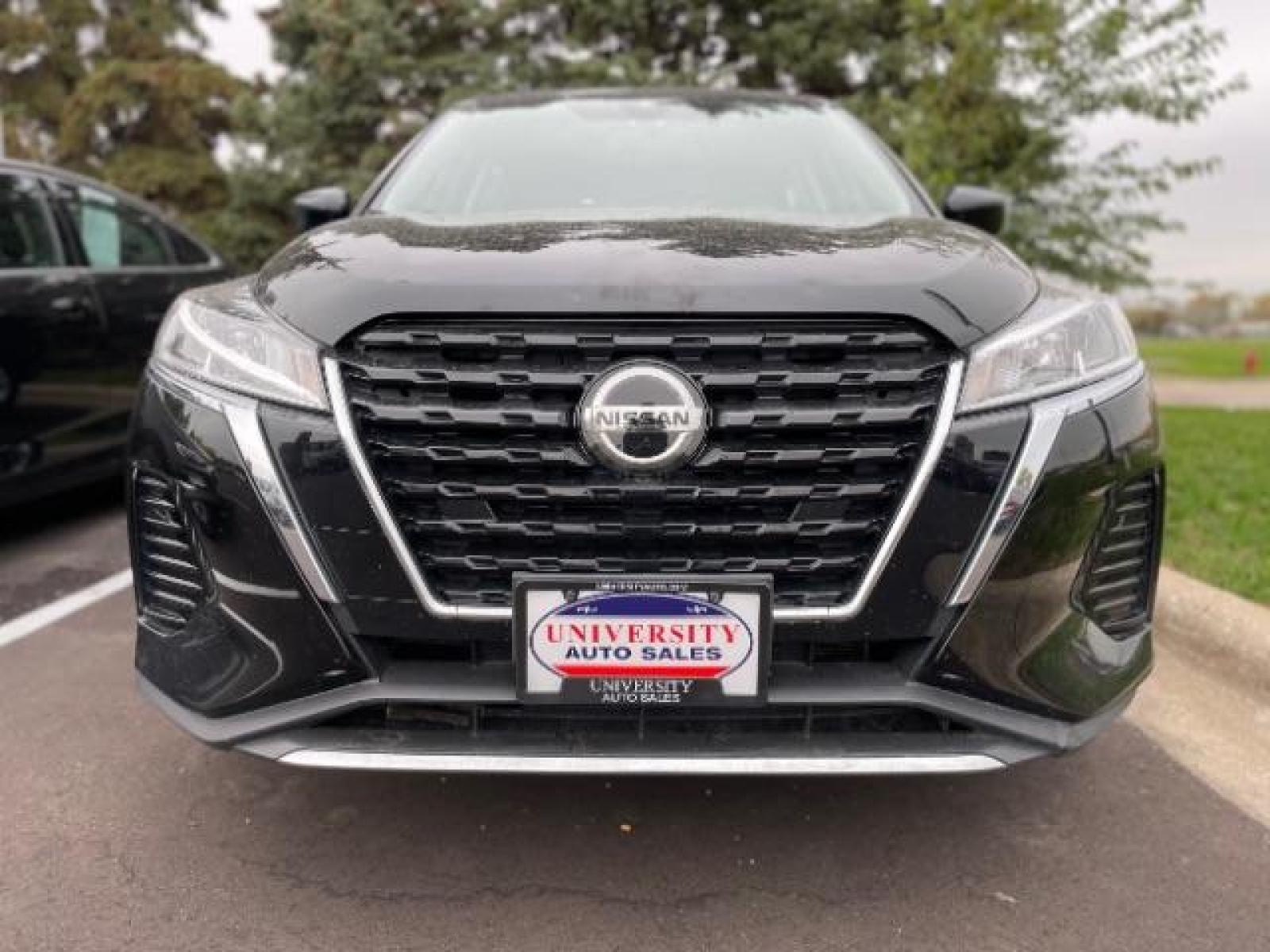 2021 Super Black Nissan Kicks S (3N1CP5BV5ML) with an 1.6L L4 engine, Continuously Variable Transmission transmission, located at 745 S Robert St, St. Paul, MN, 55107, (651) 222-2991, 44.923389, -93.081215 - Photo #1