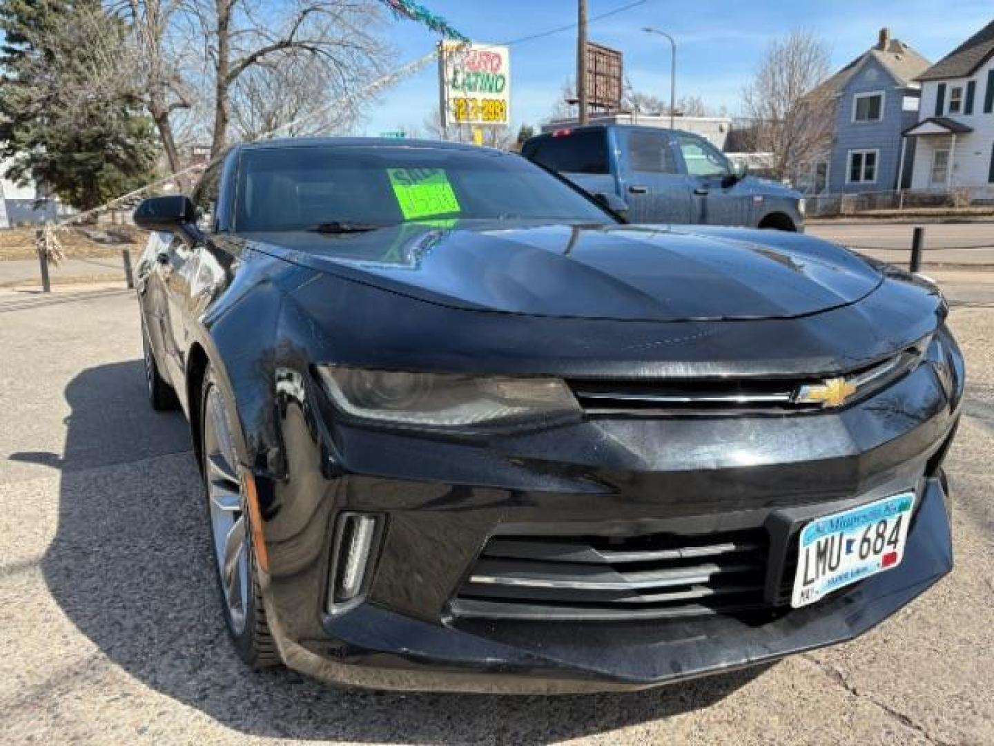 2018 Mosaic Black Metalli /Jet Black, cloth Chevrolet Camaro 1LT Coupe 8A (1G1FB1RS6J0) with an 3.6L V6 DOHC 24V engine, 8-Speed Automatic transmission, located at 745 S Robert St, St. Paul, MN, 55107, (651) 222-2991, 44.923389, -93.081215 - Photo#1