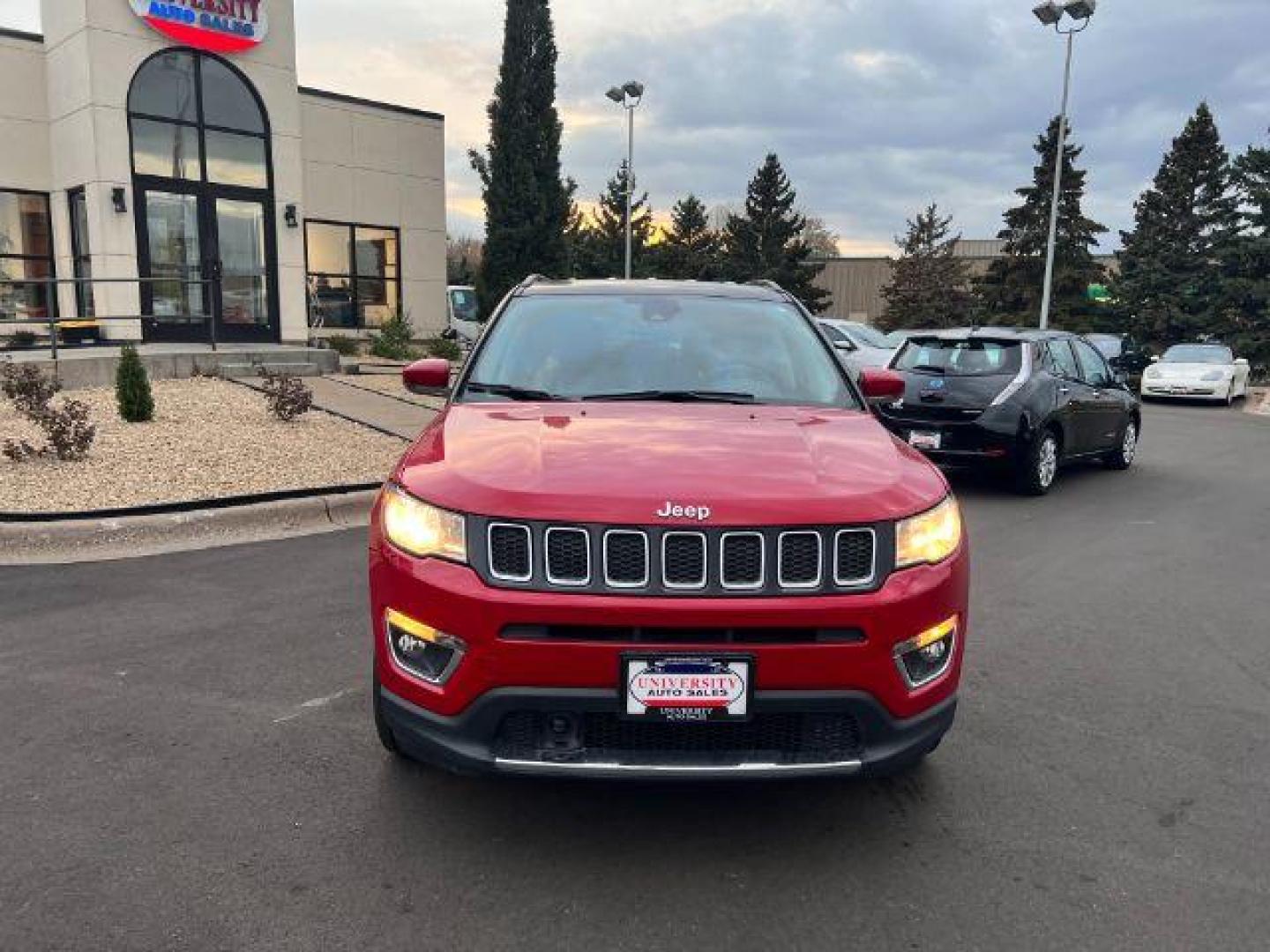 2021 RED Jeep Compass Limited 4WD (3C4NJDCB6MT) with an 2.4L L4 DOHC 16V engine, Continuously Variable Transmission transmission, located at 745 S Robert St, St. Paul, MN, 55107, (651) 222-2991, 44.923389, -93.081215 - Photo#1