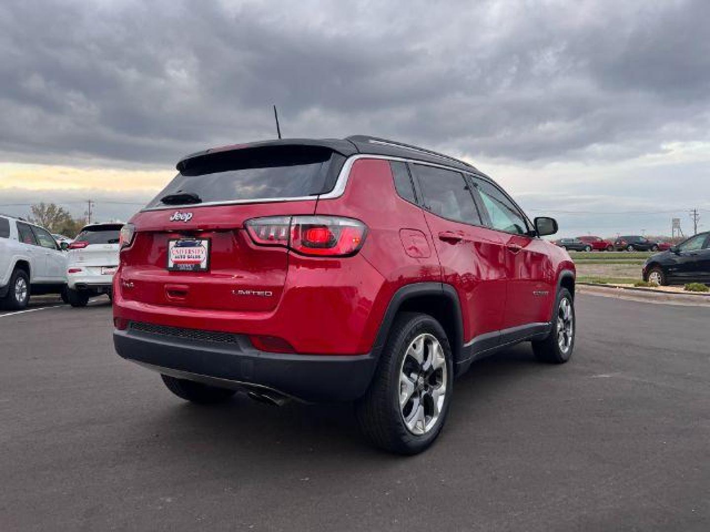 2021 RED Jeep Compass Limited 4WD (3C4NJDCB6MT) with an 2.4L L4 DOHC 16V engine, Continuously Variable Transmission transmission, located at 745 S Robert St, St. Paul, MN, 55107, (651) 222-2991, 44.923389, -93.081215 - Photo#2