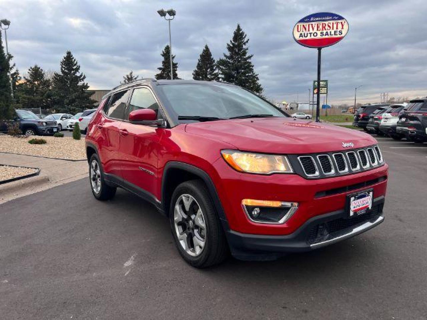 2021 RED Jeep Compass Limited 4WD (3C4NJDCB6MT) with an 2.4L L4 DOHC 16V engine, Continuously Variable Transmission transmission, located at 745 S Robert St, St. Paul, MN, 55107, (651) 222-2991, 44.923389, -93.081215 - Photo#3