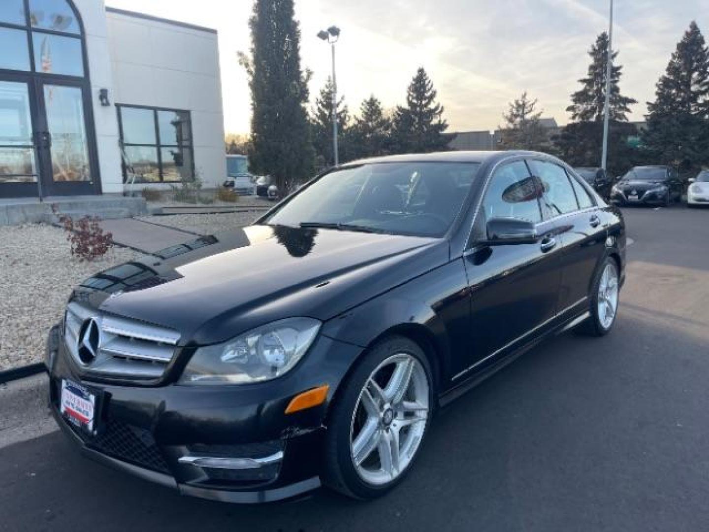 2013 Black Mercedes-Benz C-Class C300 4MATIC Sport Sedan (WDDGF8ABXDA) with an 3.5L V6 DOHC 16V engine, 7-Speed Automatic transmission, located at 745 S Robert St, St. Paul, MN, 55107, (651) 222-2991, 44.923389, -93.081215 - Photo#1