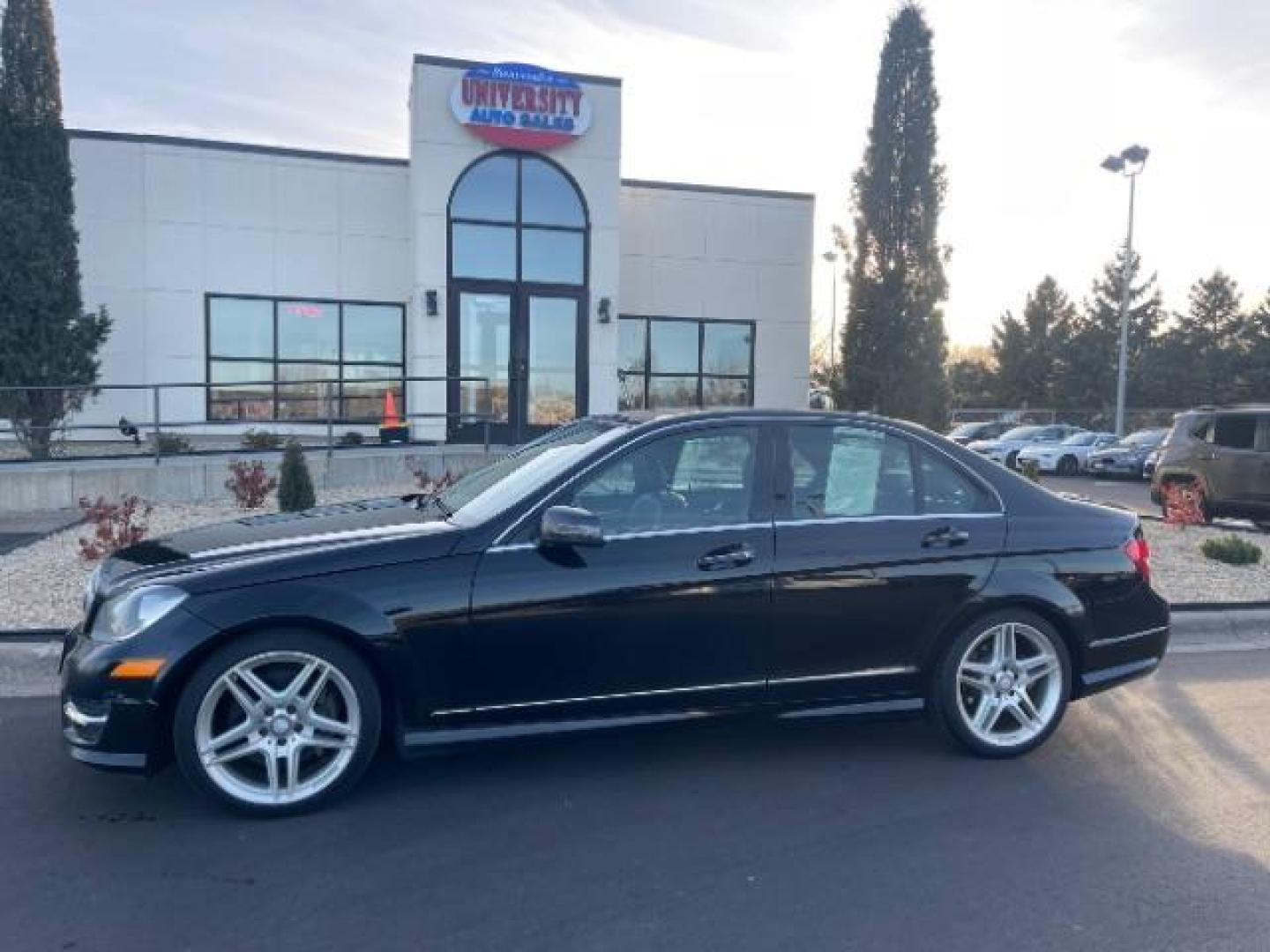 2013 Black Mercedes-Benz C-Class C300 4MATIC Sport Sedan (WDDGF8ABXDA) with an 3.5L V6 DOHC 16V engine, 7-Speed Automatic transmission, located at 745 S Robert St, St. Paul, MN, 55107, (651) 222-2991, 44.923389, -93.081215 - Photo#2