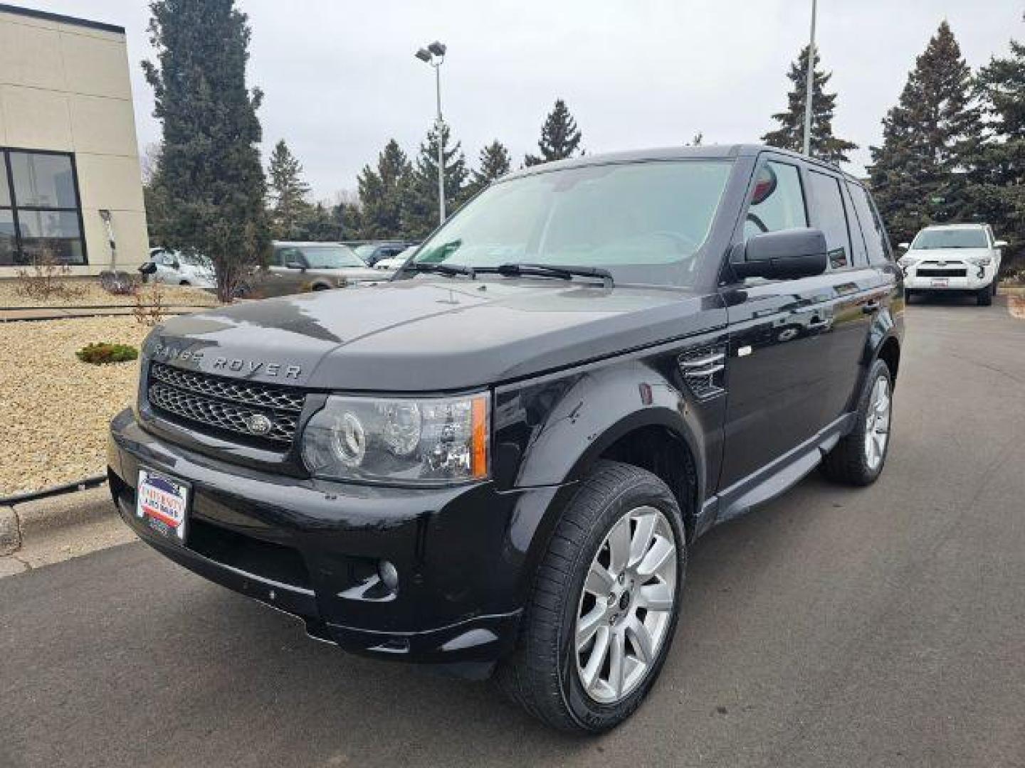 2013 Santorini Black Meta Land Rover Range Rover Sport HSE (SALSF2D42DA) with an 4.4L V8 DOHC 32V engine, 8-Speed Automatic transmission, located at 745 S Robert St, St. Paul, MN, 55107, (651) 222-2991, 44.923389, -93.081215 - Photo#1