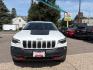 2020 Bright White Clear C Jeep Cherokee Trailhawk 4WD (1C4PJMBXXLD) with an 3.2L V6 DOHC 24V engine, 9-Speed Automatic transmission, located at 745 S Robert St, St. Paul, MN, 55107, (651) 222-2991, 44.923389, -93.081215- Photo#1