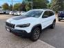 2020 Bright White Clear C Jeep Cherokee Trailhawk 4WD (1C4PJMBXXLD) with an 3.2L V6 DOHC 24V engine, 9-Speed Automatic transmission, located at 745 S Robert St, St. Paul, MN, 55107, (651) 222-2991, 44.923389, -93.081215- Photo#2